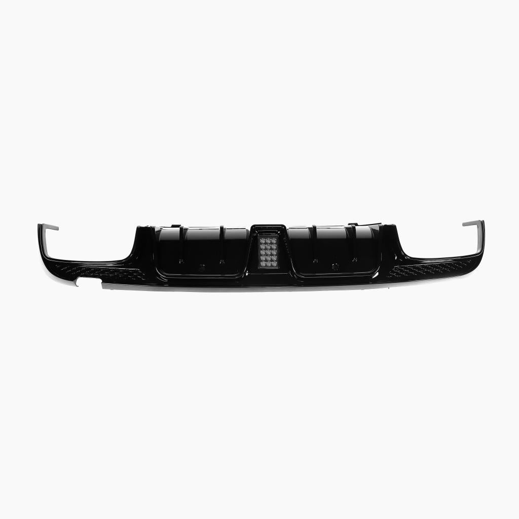 Gloss Black Rear Diffuser with LED for MERCEDES-BENZ AMG W205 Sedan (2015-2021) rear diffuser