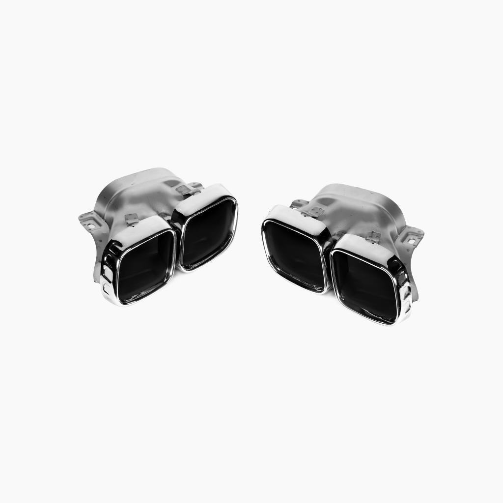 Gloss Black Rear Diffuser with Sliver Tips for MERCEDES-BENZ C63 AMG W206 Sedan (2023+) Tips
