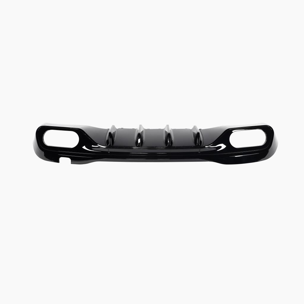 Gloss Black Rear Diffuser with Sliver Tips for MERCEDES-BENZ C-Class C43 AMG W206 Sedan (2022+) rear diffuser