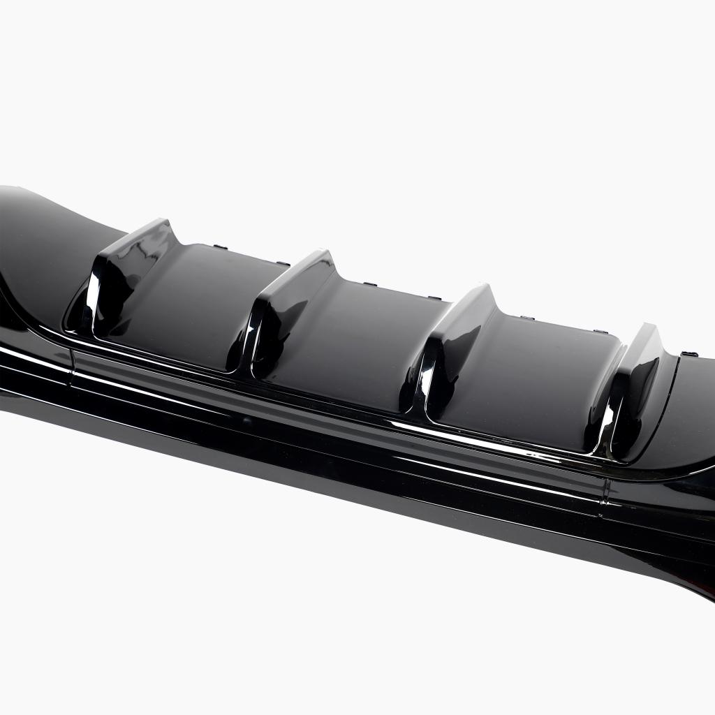 Gloss Black Rear Diffuser with Sliver Tips for MERCEDES-BENZ C-Class C43 AMG W206 Sedan (2022+) detai view