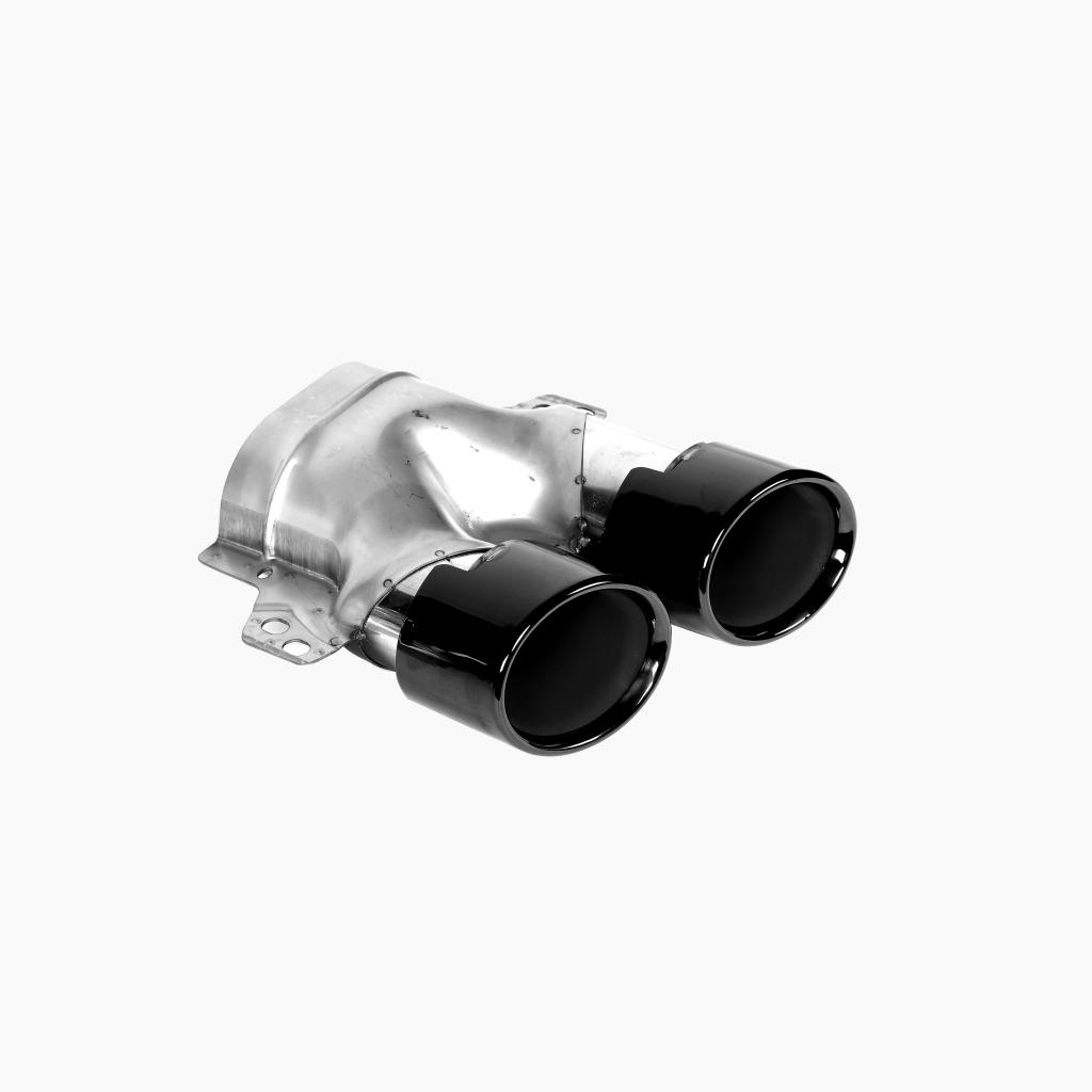 Gloss Black Tail Pipe for MERCEDES-BENZ C43 AMG W205 (2014-2021) side view