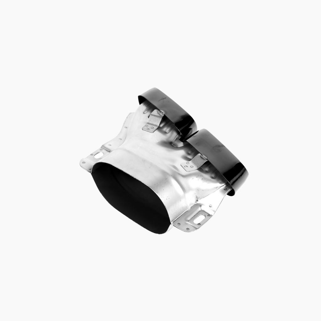 Gloss Black Tail Pipe for MERCEDES-BENZ C63 AMG W205 (2015-2021) reverse view
