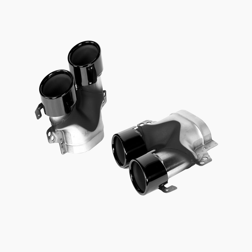 Gloss Black Tail Pipe for MERCEDES-BENZ E-Class E53 W213 Sedan (2016-2023) side view