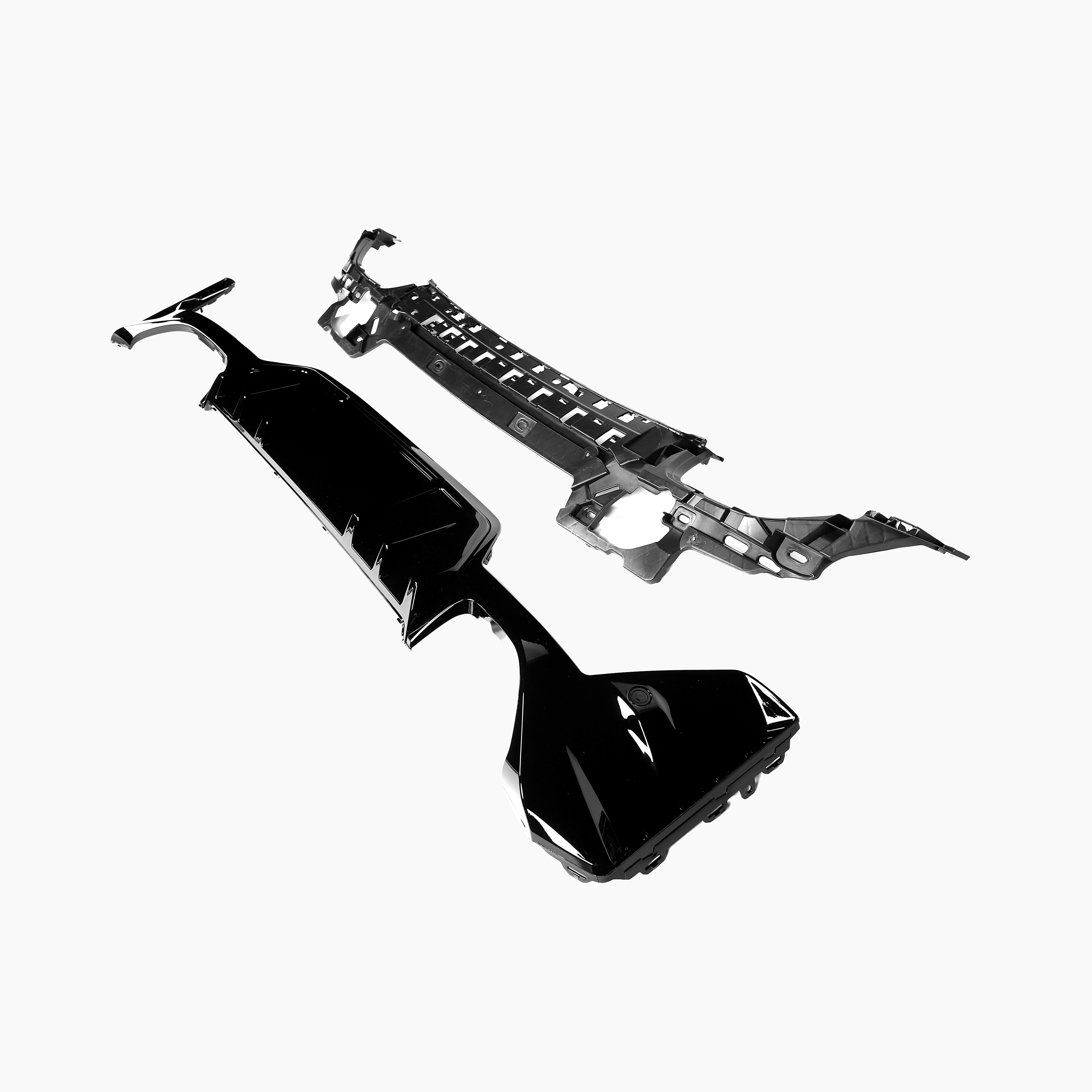 Gloss Black Diffuser for BMW 3 Series G20 LCI(2023+)(Double Dual Out)