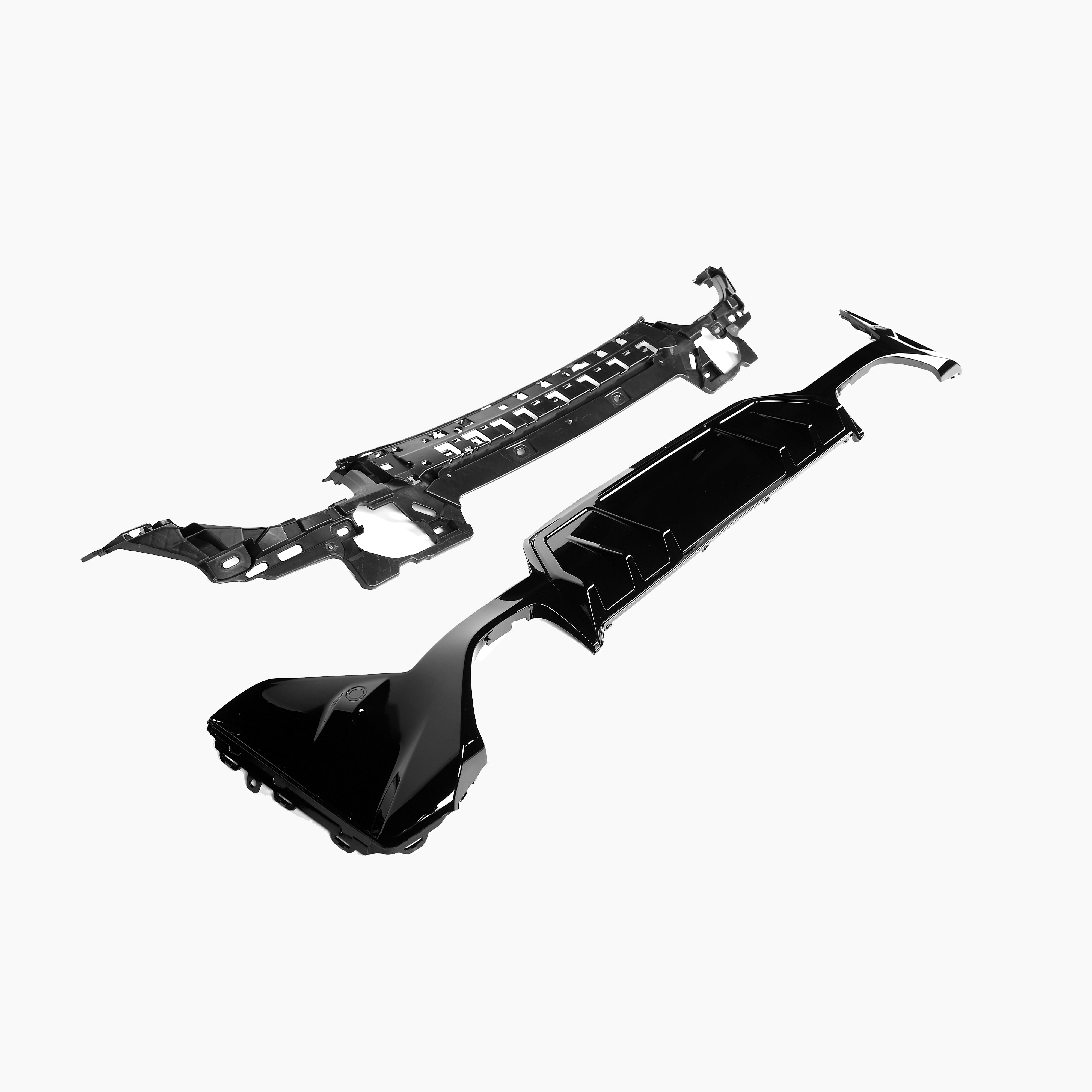 Gloss Black Diffuser for BMW 3 Series G20 LCI(2023+)(Double Dual Out)