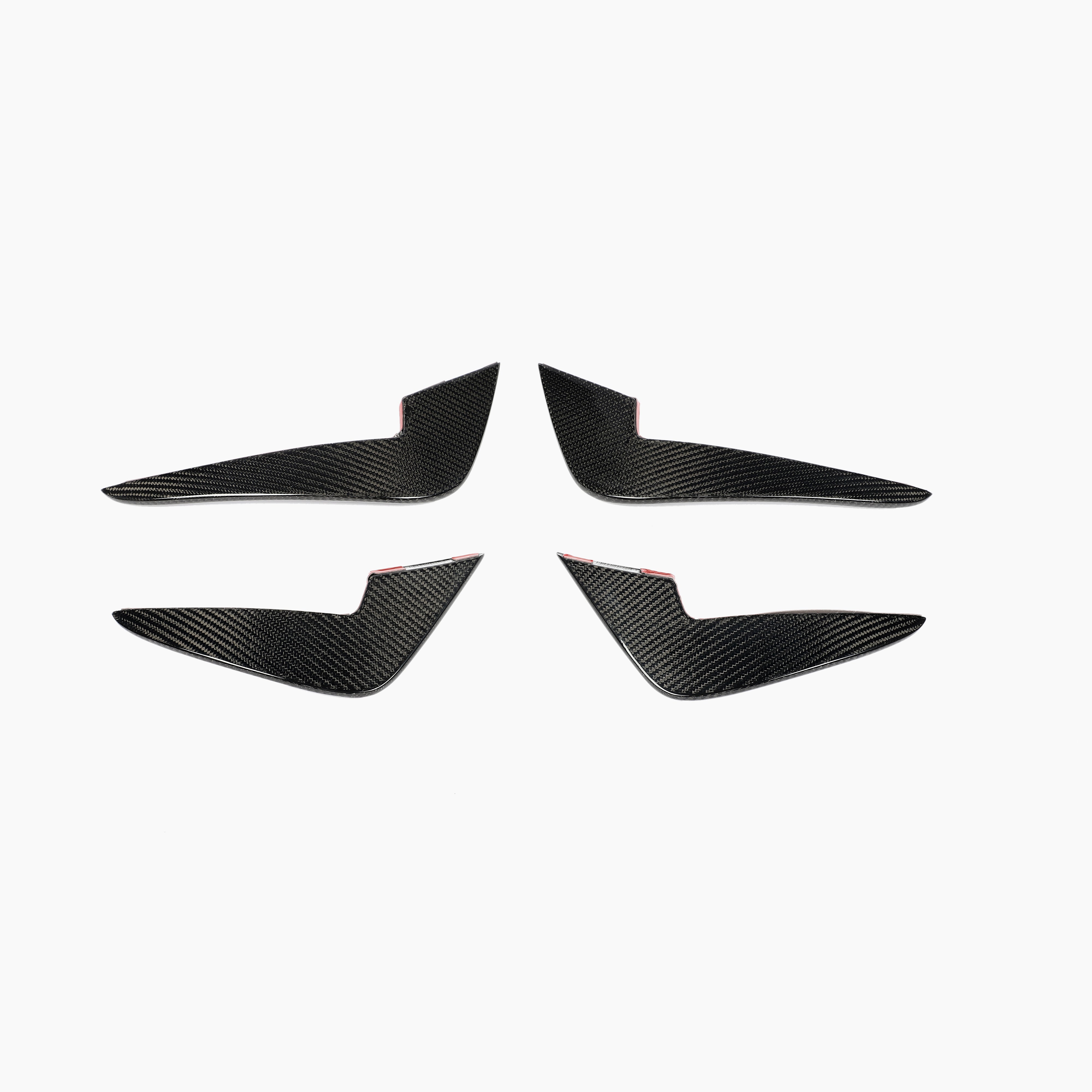 BMW M2 F87 AC Style Carbon Fiber Front Canards - front view