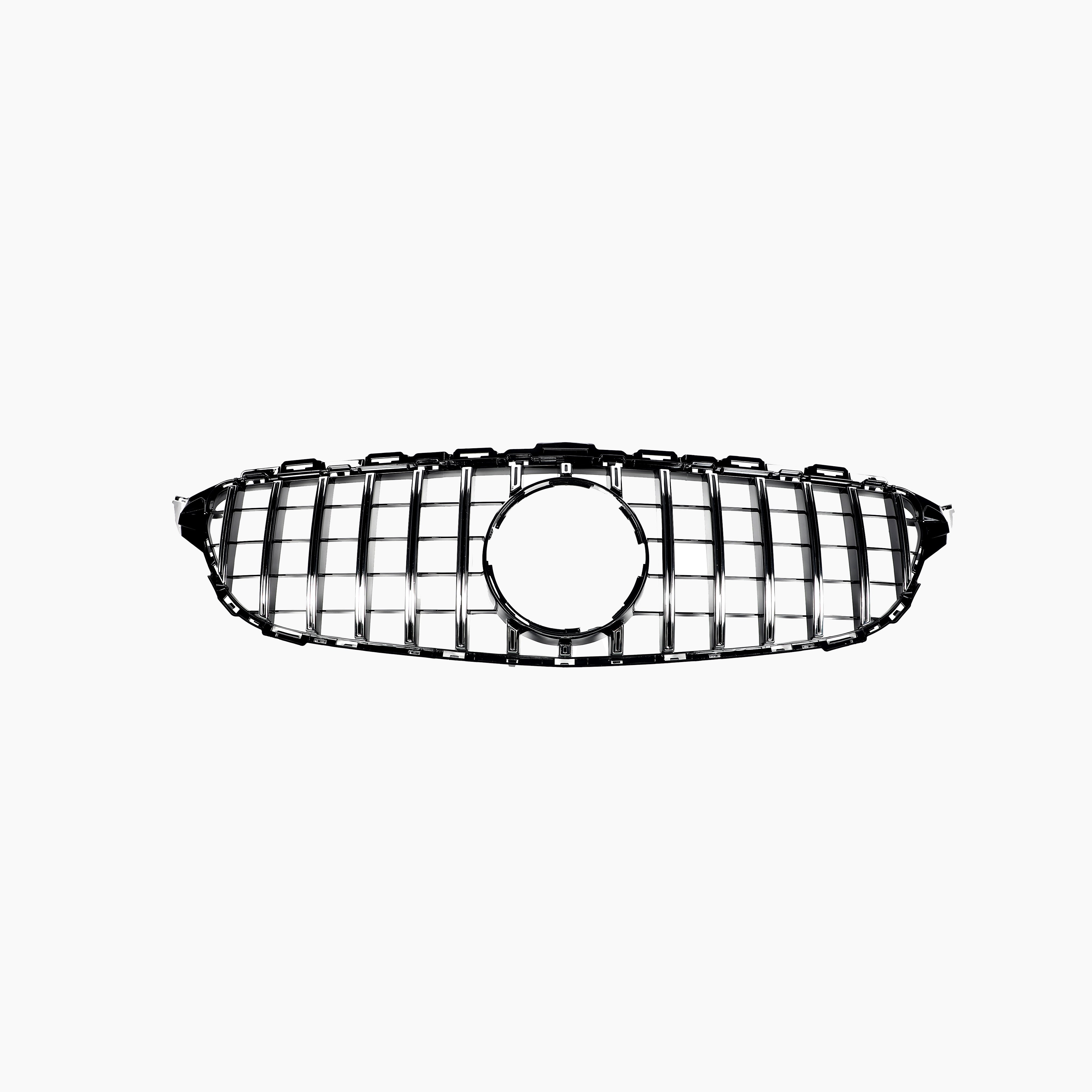 Silver-Plated Front Grille For Mercedes Benz C-Class W205 Pre-Facelift (2014-2018)