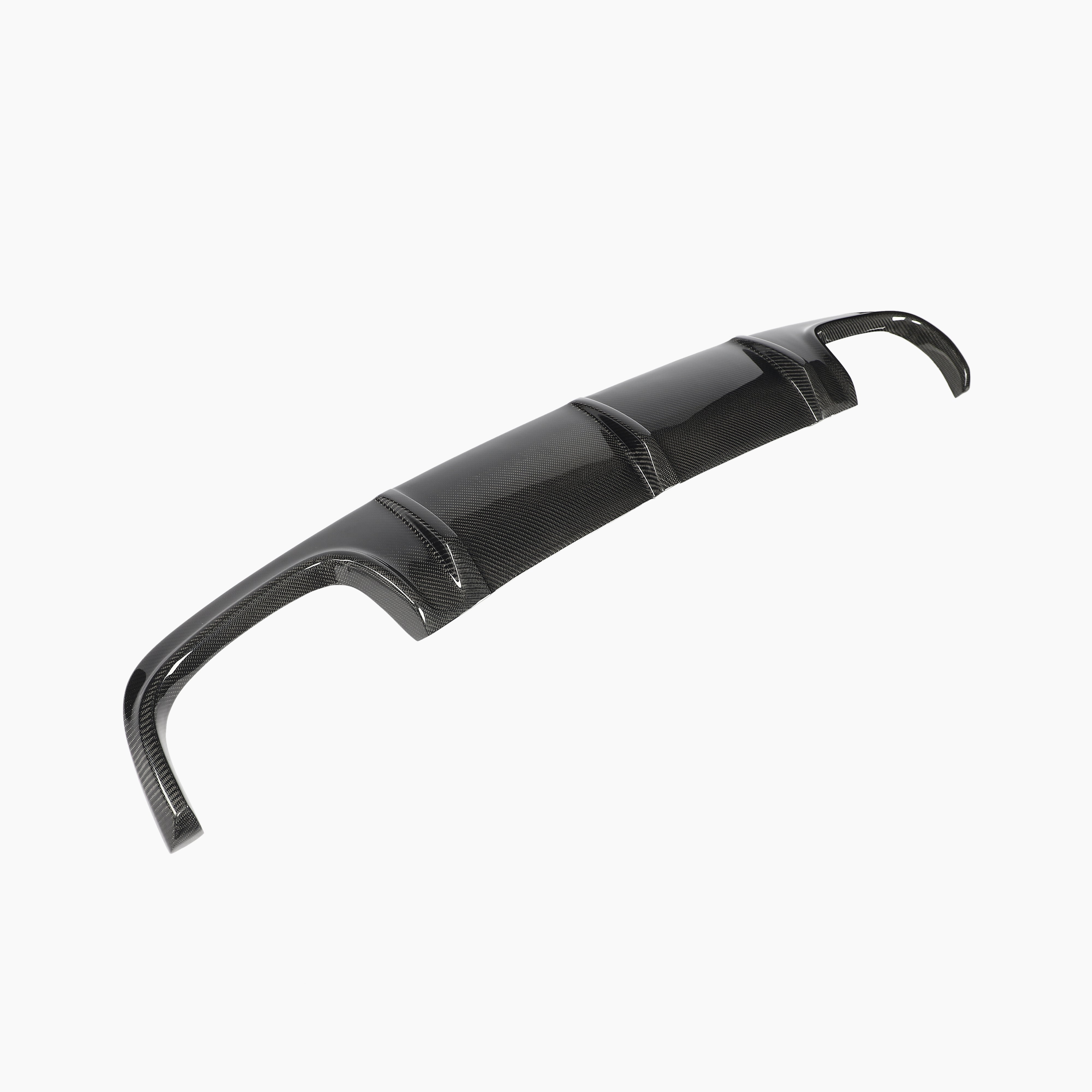 Mercedes Benz W211 E55 AMG Sedan Carbon Fiber Rear Bumper Diffuser - side view