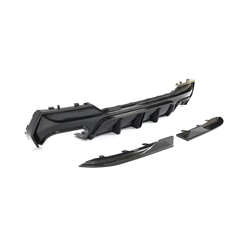 ST Style Carbon Fiber Rear Diffuser With Splitter for BMW 4 Series G22 G23 M Sport (2021+)