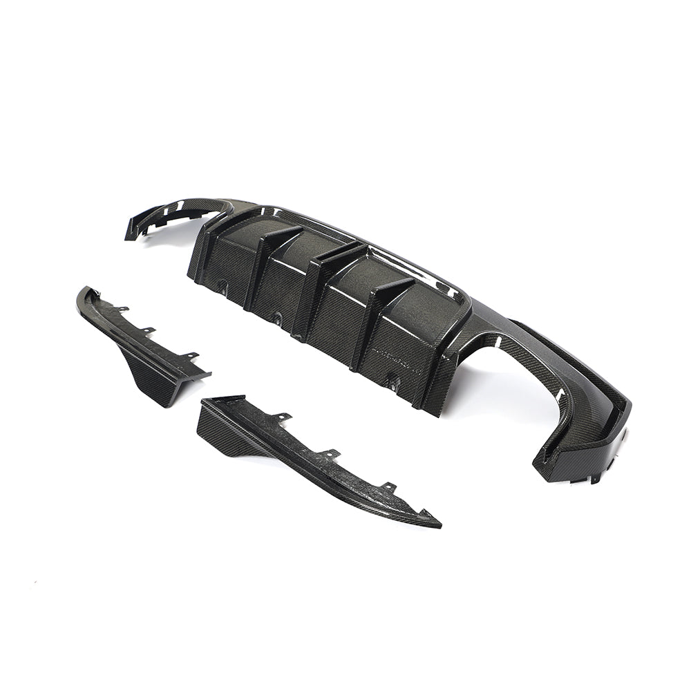 ST Style Carbon Fiber Rear Diffuser With Splitter for BMW 4 Series G22 G23 M Sport (2021+)