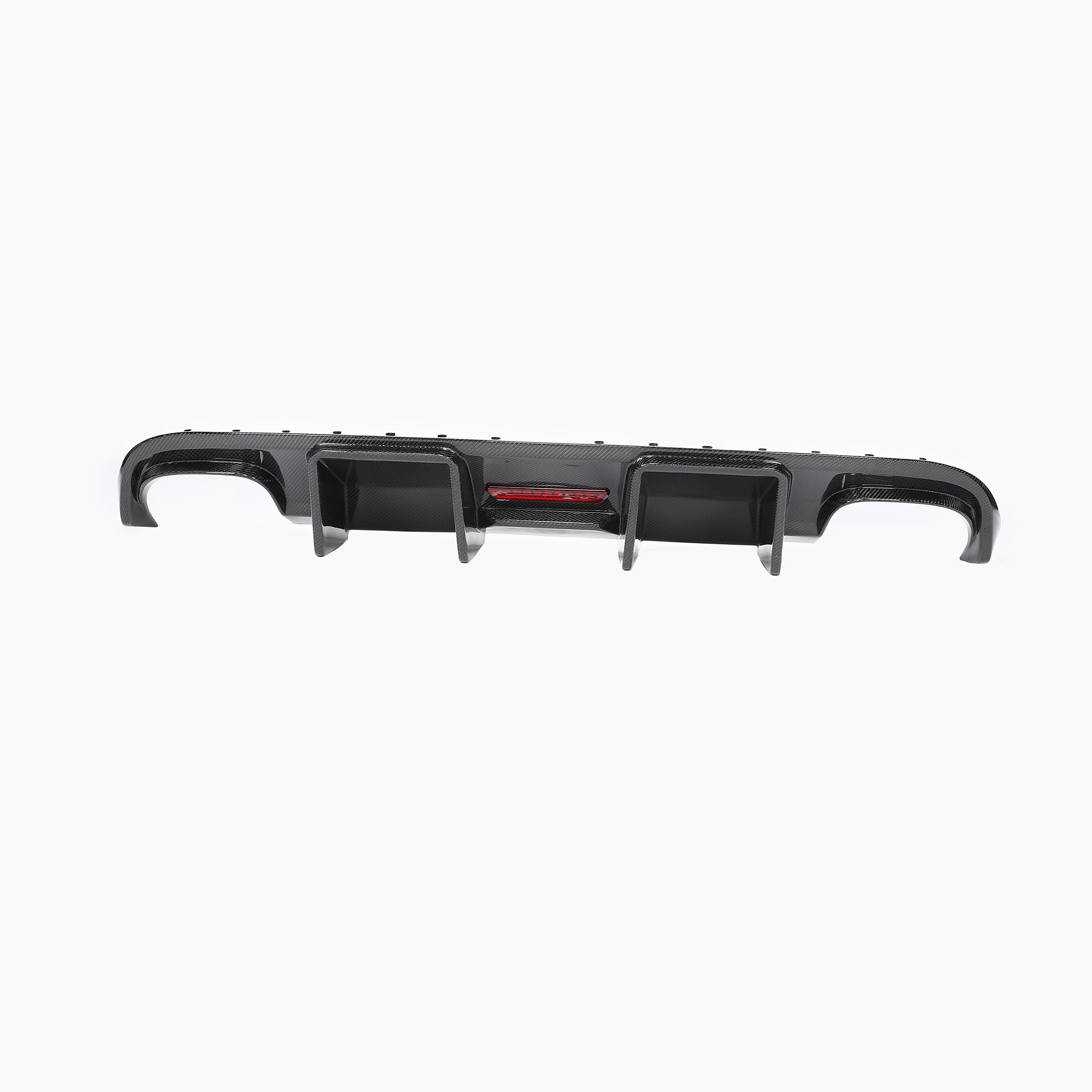 Cabral Style Carbon Fiber Rear Diffuser with LED light For Audi S4 Sedan 4-Door(2008-2012)