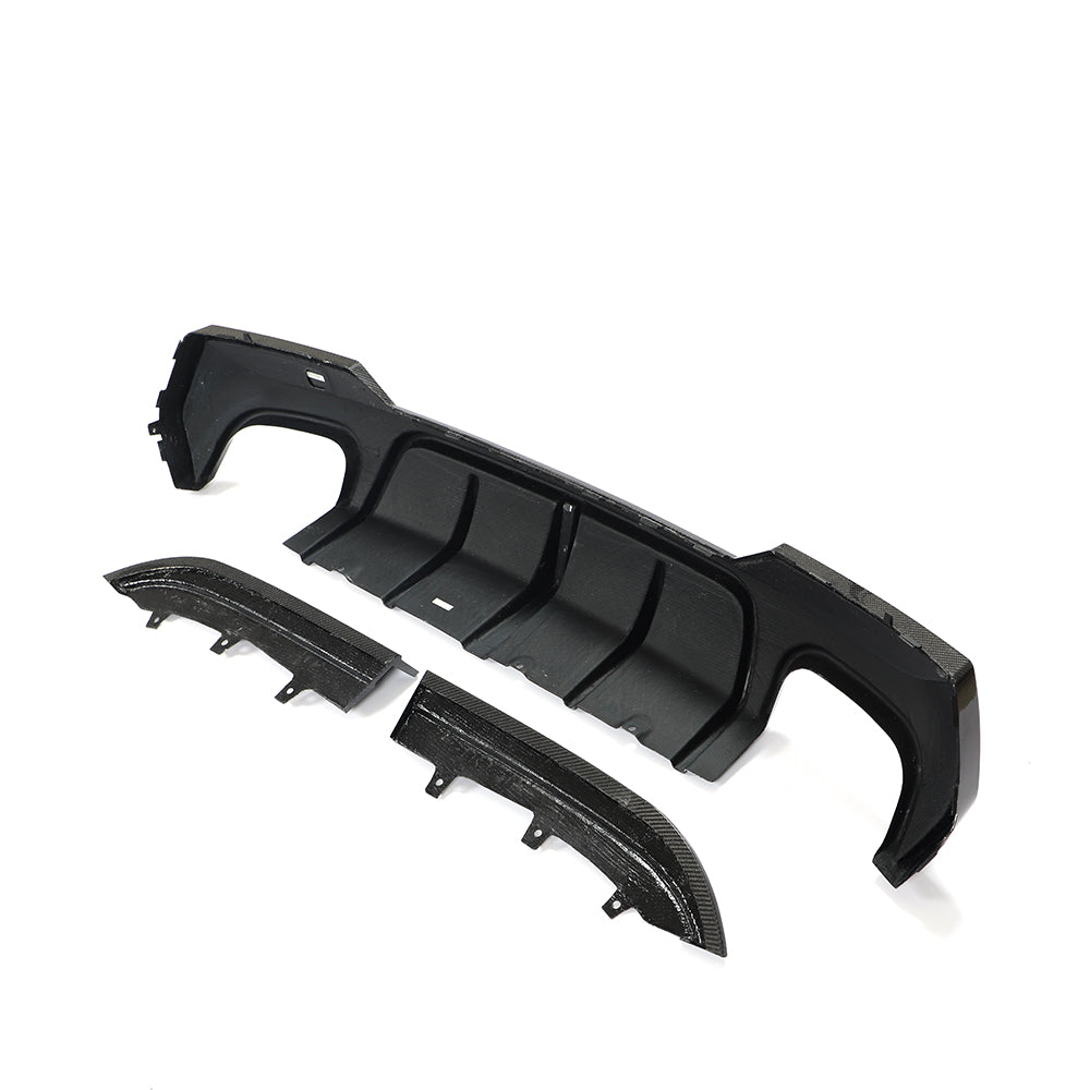 ST Style Carbon Fiber Rear Diffuser With Splitter for BMW 4 Series G22 G23 M Sport (2021+)
