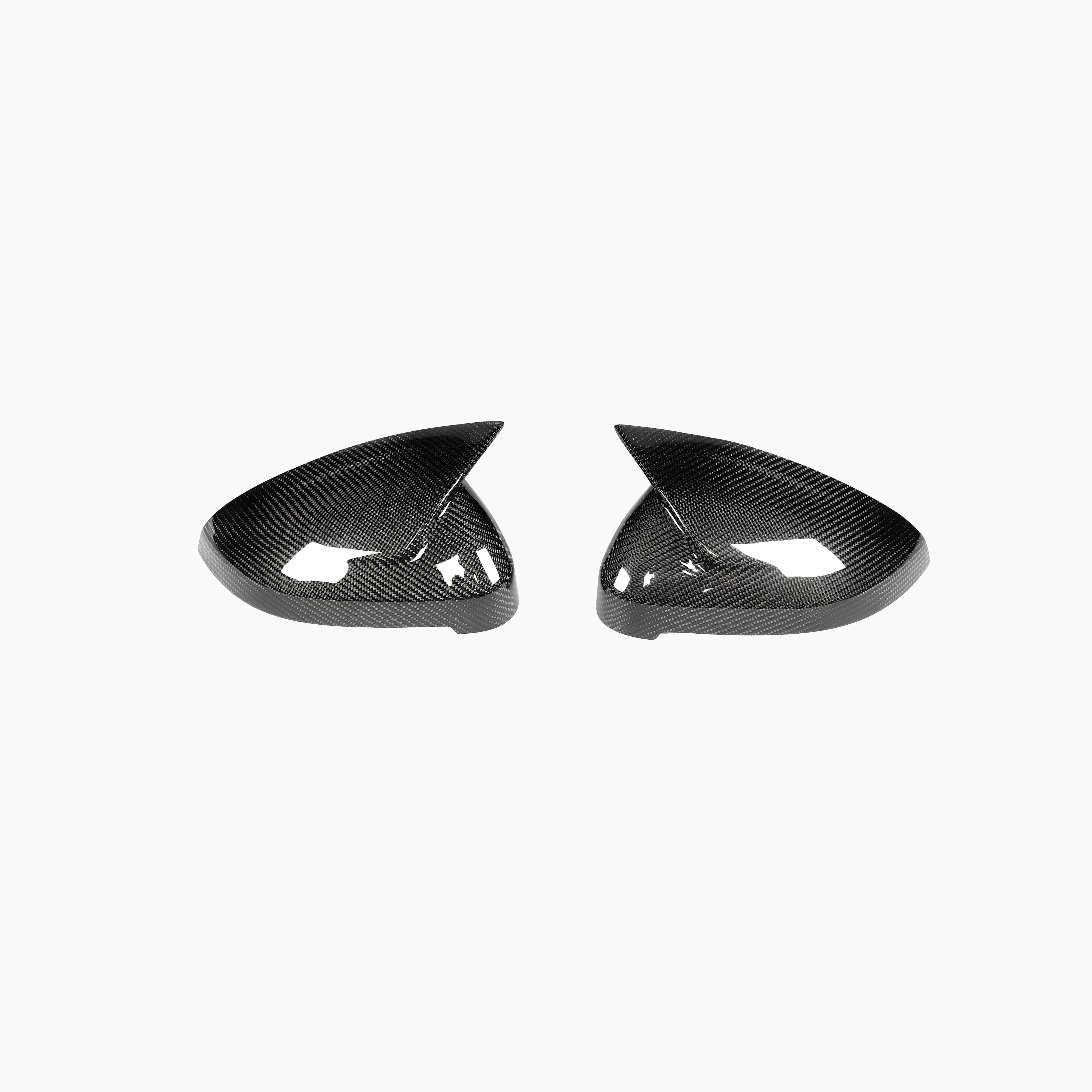Audi A4/S4 B9 Pre-LCI/B9.5 LCI ,RS4 B9.5 ST Style Carbon Fiber Mirror Caps - front view