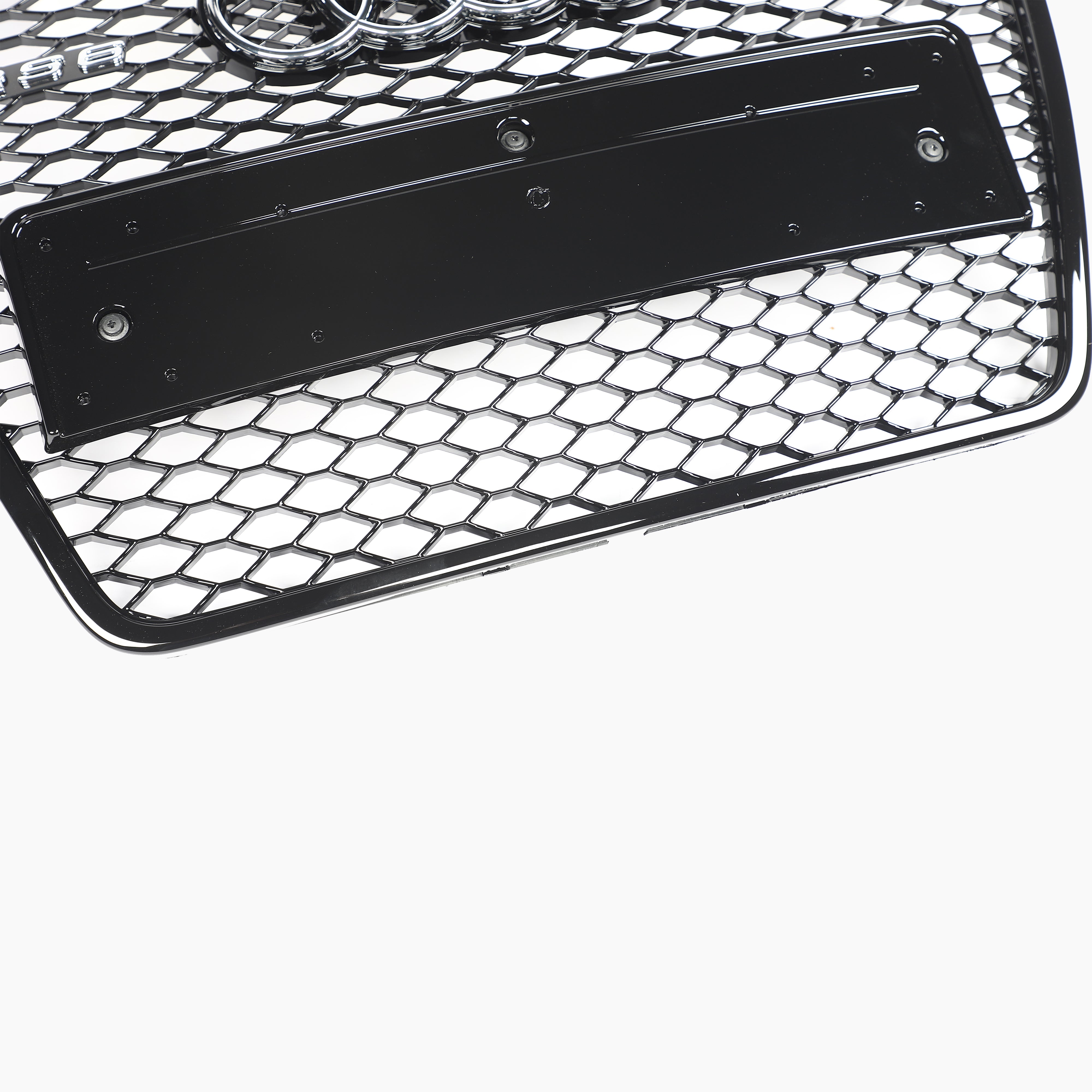 Black without radar hole grille For Audi A6 C6 Facelift(black frame+black grid+electroplated mark)(2009–2011)