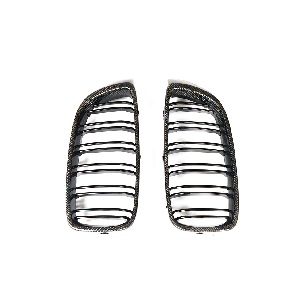 Dual Slat Carbon Fiber Front Grille for BMW 4 Series M3 M4 F80/F82/F83/F32/F33/F36 (2014-2020)