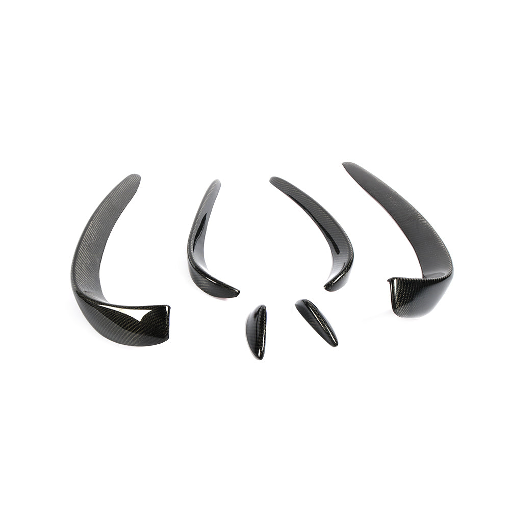 Carbon Fiber Front Bumper Canards Glossy Trim for Benz W205 2door 4door sedan sport(2014-2018)