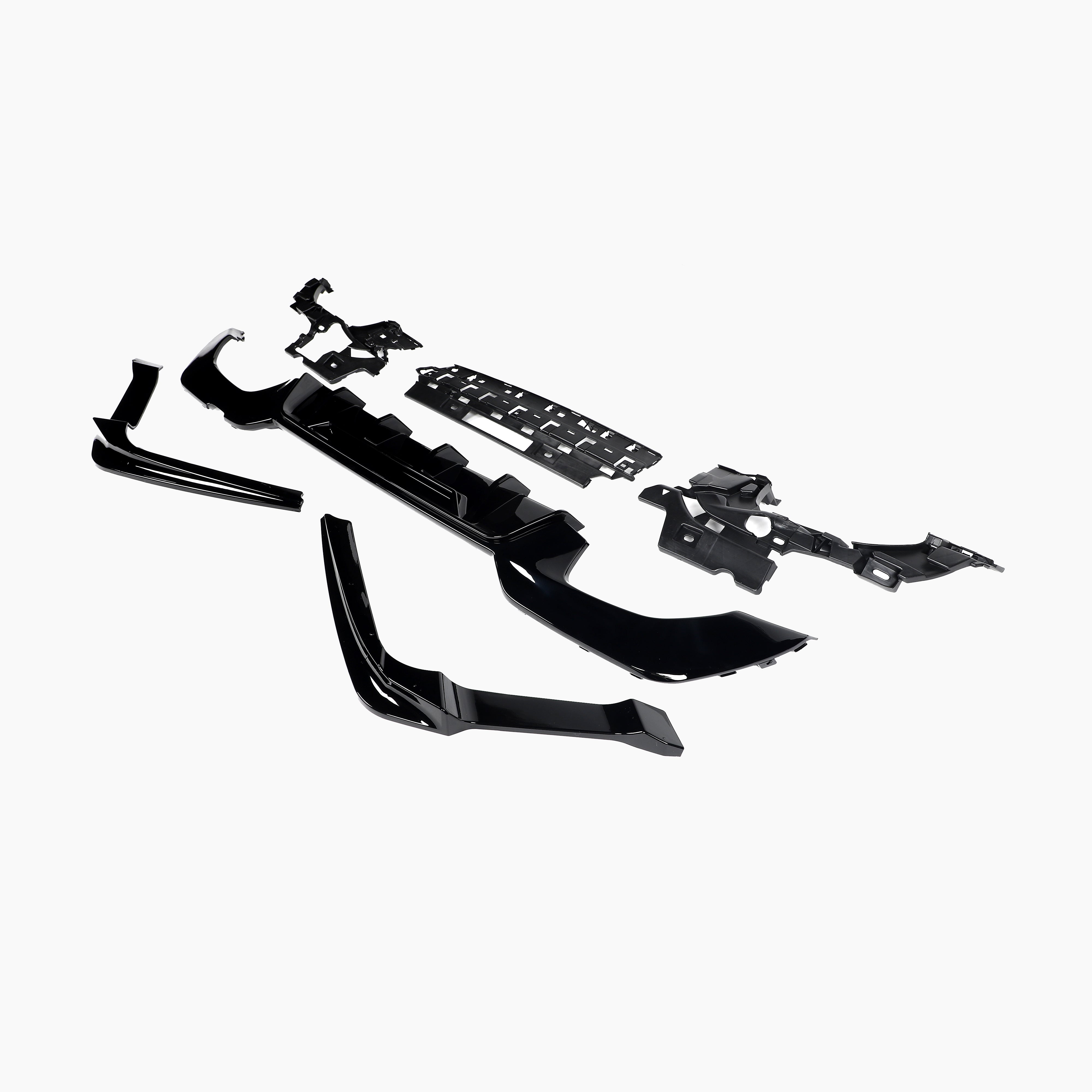 MPC Style Gloss Black Diffuser for BMW 3 Series G20(2019+)(Double Dual Out)
