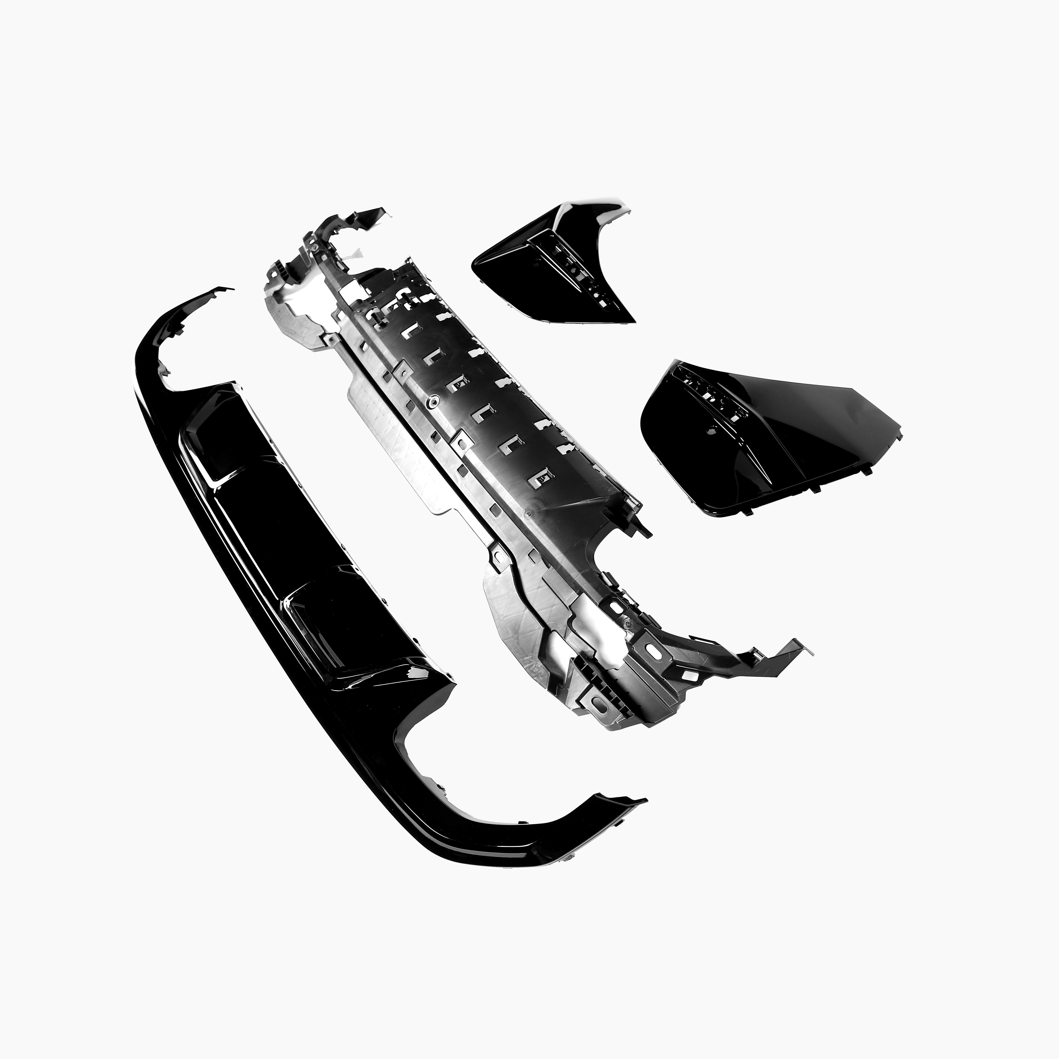 MP Style Gloss Black Diffuser for BMW 4 Series Gran G26(2021+)(Double Dual Out)