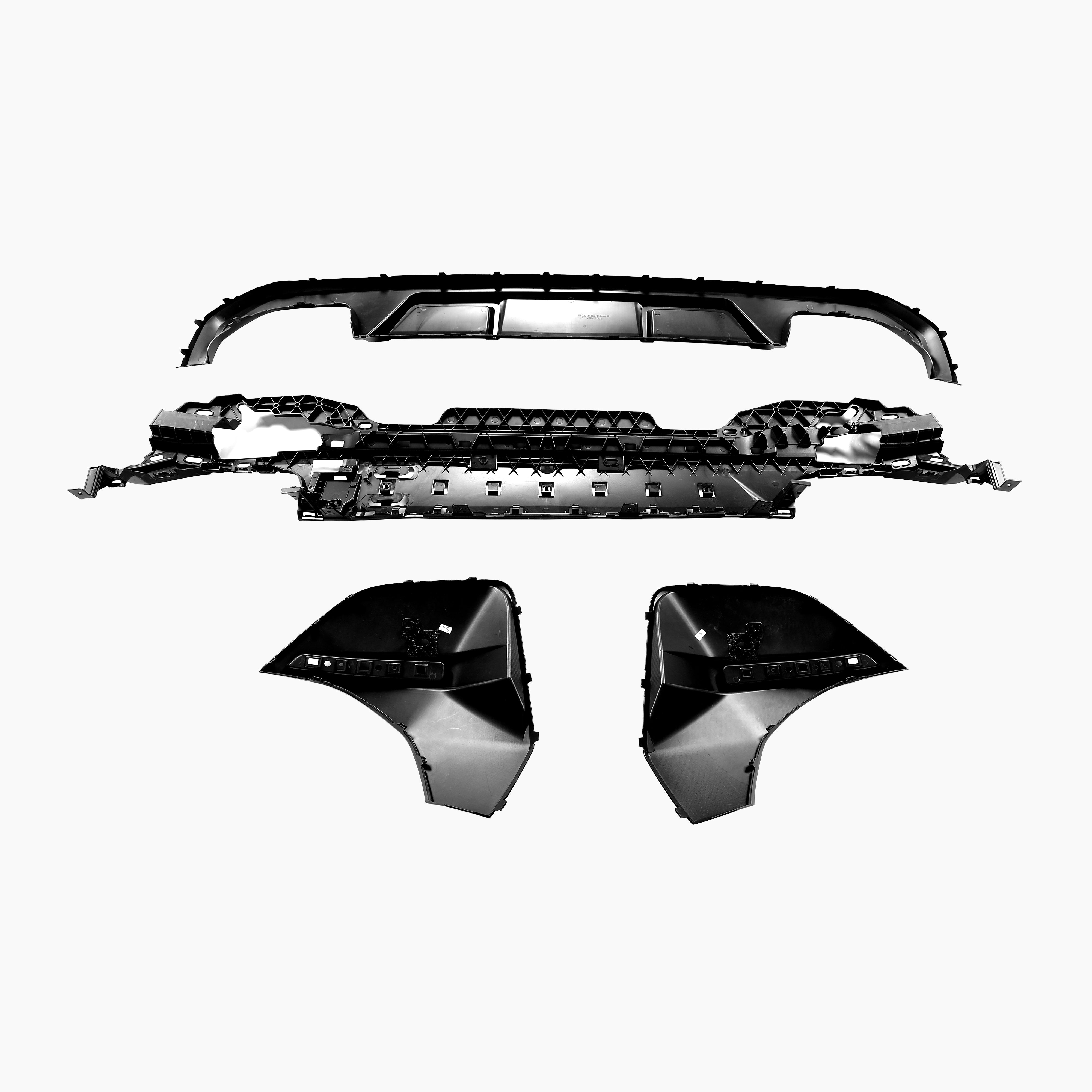 MP Style Gloss Black Diffuser for BMW 4 Series Gran G26(2021+)(Double Dual Out)
