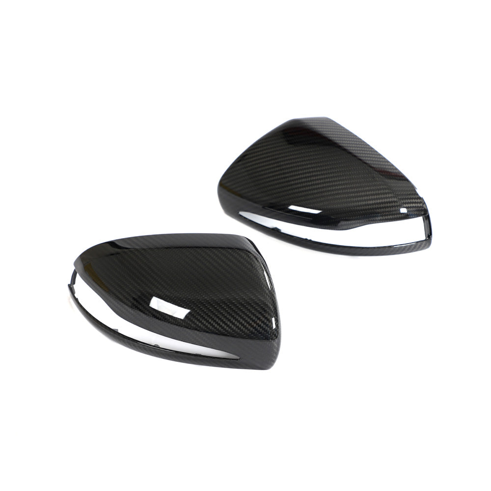 Carbon Fiber REPLACEMENT Side Rearview Mirror Cap Cover Trim for LHD Mercedes Benz C/E/S class universal 2014-2021