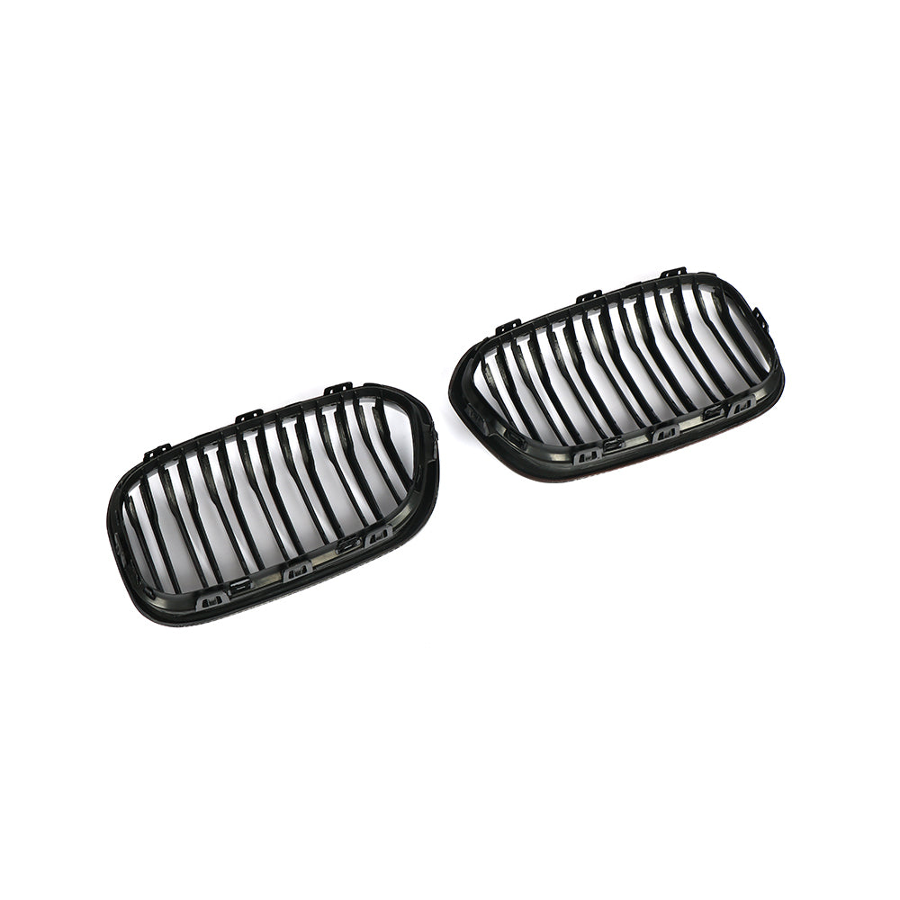 Matte Dual Slat Carbon Fiber Kidney Grille for BMW 1 Series F20, F21 LCI (2015-2019)