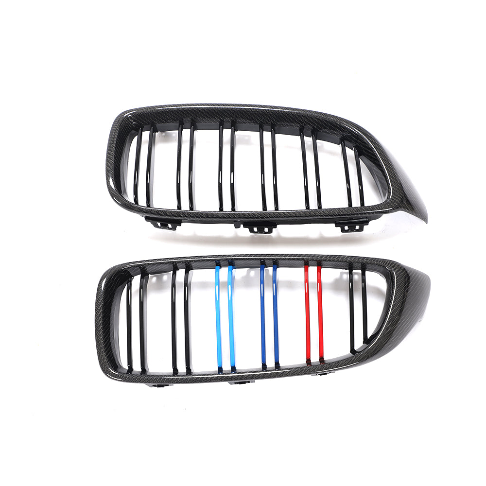 Dual Slat Carbon Fiber Front Grille for BMW M3 M4, 4 Series F80/F82/F83/F32/F33/F36 (2014-2020)