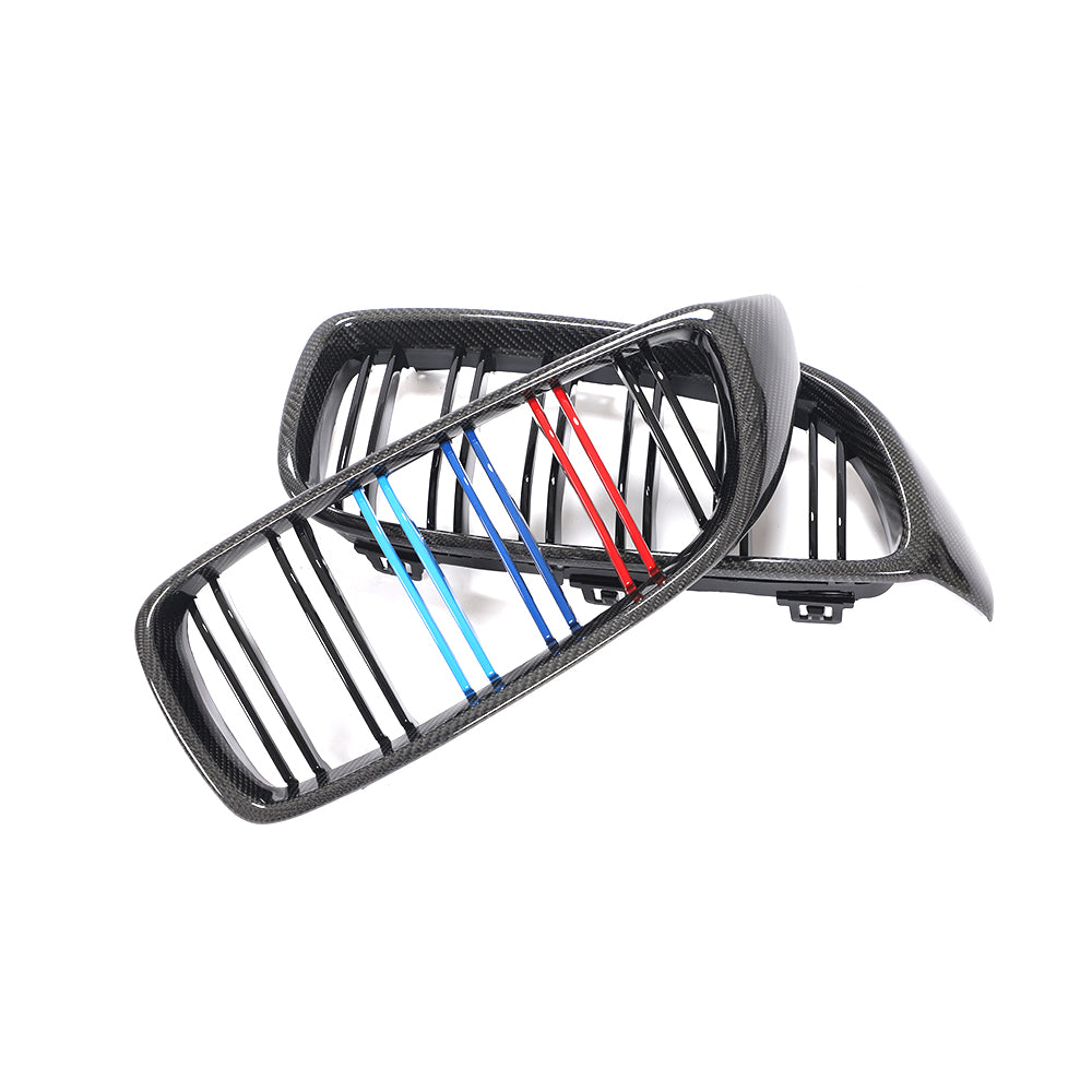 Dual Slat Carbon Fiber Front Grille for BMW M3 M4, 4 Series F80/F82/F83/F32/F33/F36 (2014-2020)
