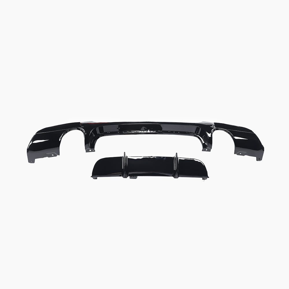 MP Style Gloss Black Diffuser for BMW 3 Series E90 (2005-2008)(Double Single Out)