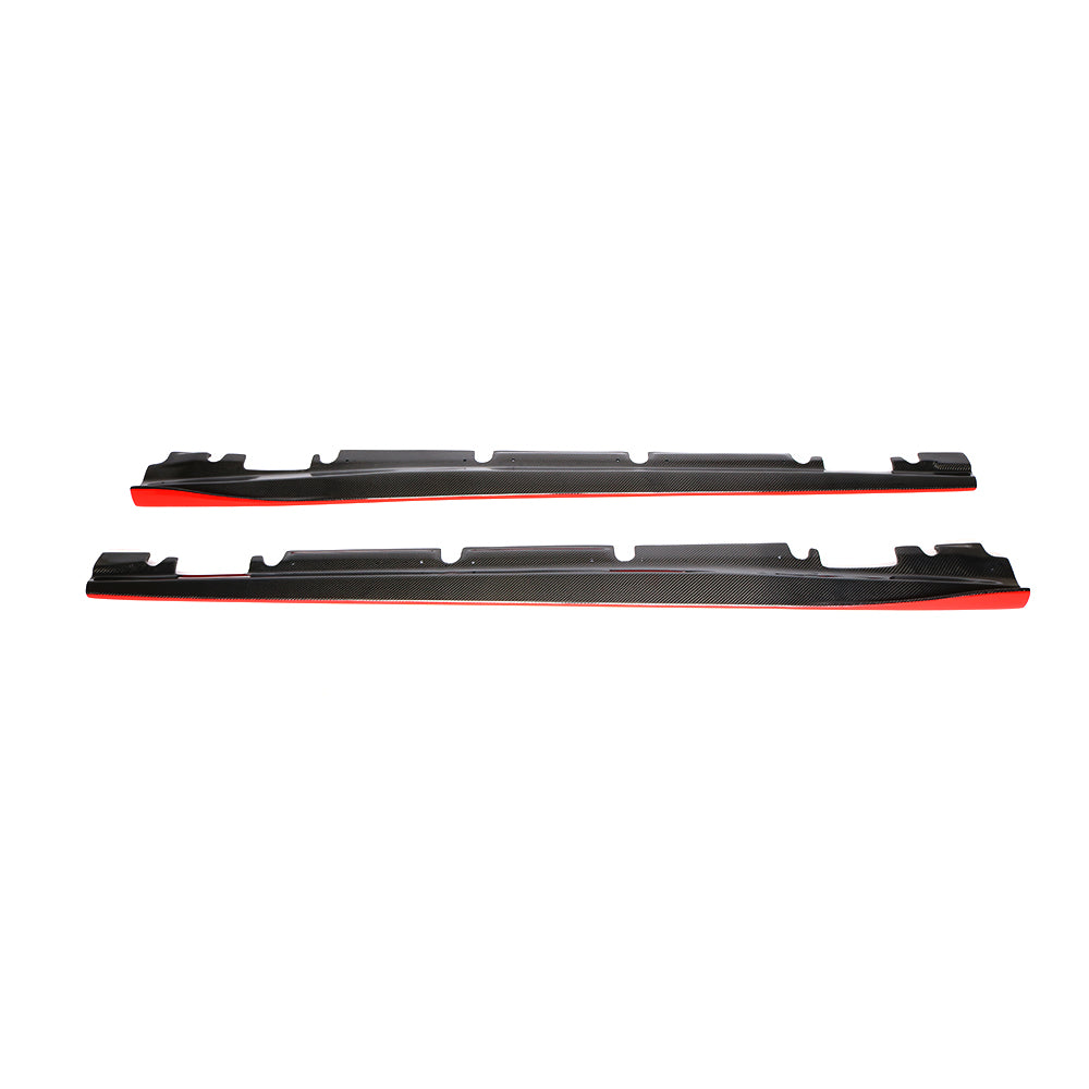 Revozport Style Carbon Fiber Side Skirts for Mercedes Benz A-Class W176 Sport/A45 AMG, CLA C117 Sport/CLA 45 AMG (2012-2019)