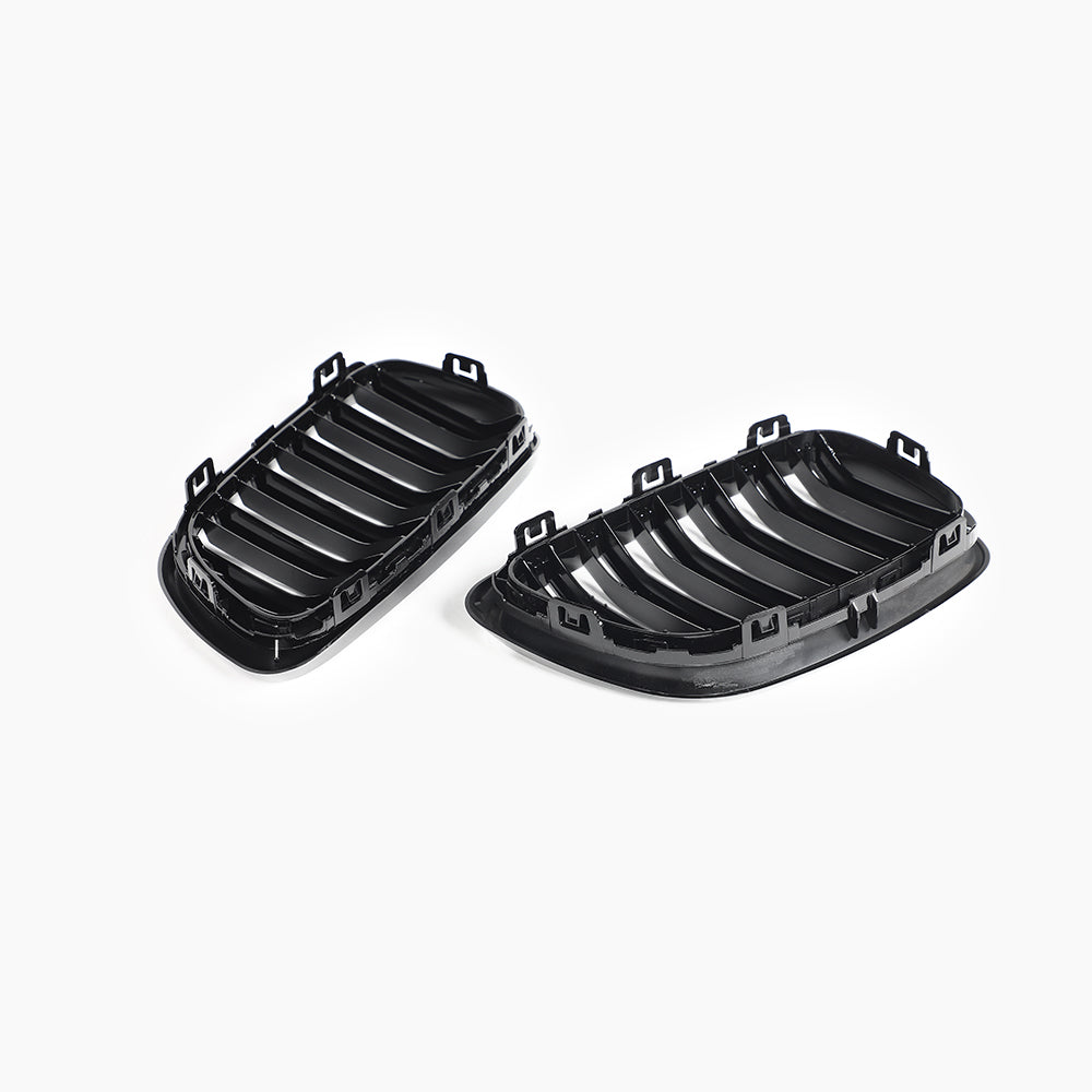 Dual Slat Gloss Black Front Grille For BMW 2 Series F22 Coupe F23 Convertible (2014–2021)