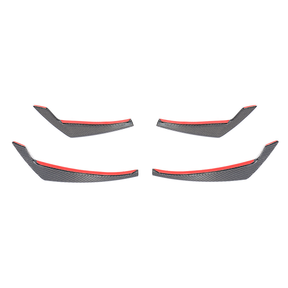 ST Style Carbon Fiber Front Canards For Audi A4 B9 Pre-LCl (2016-2019)