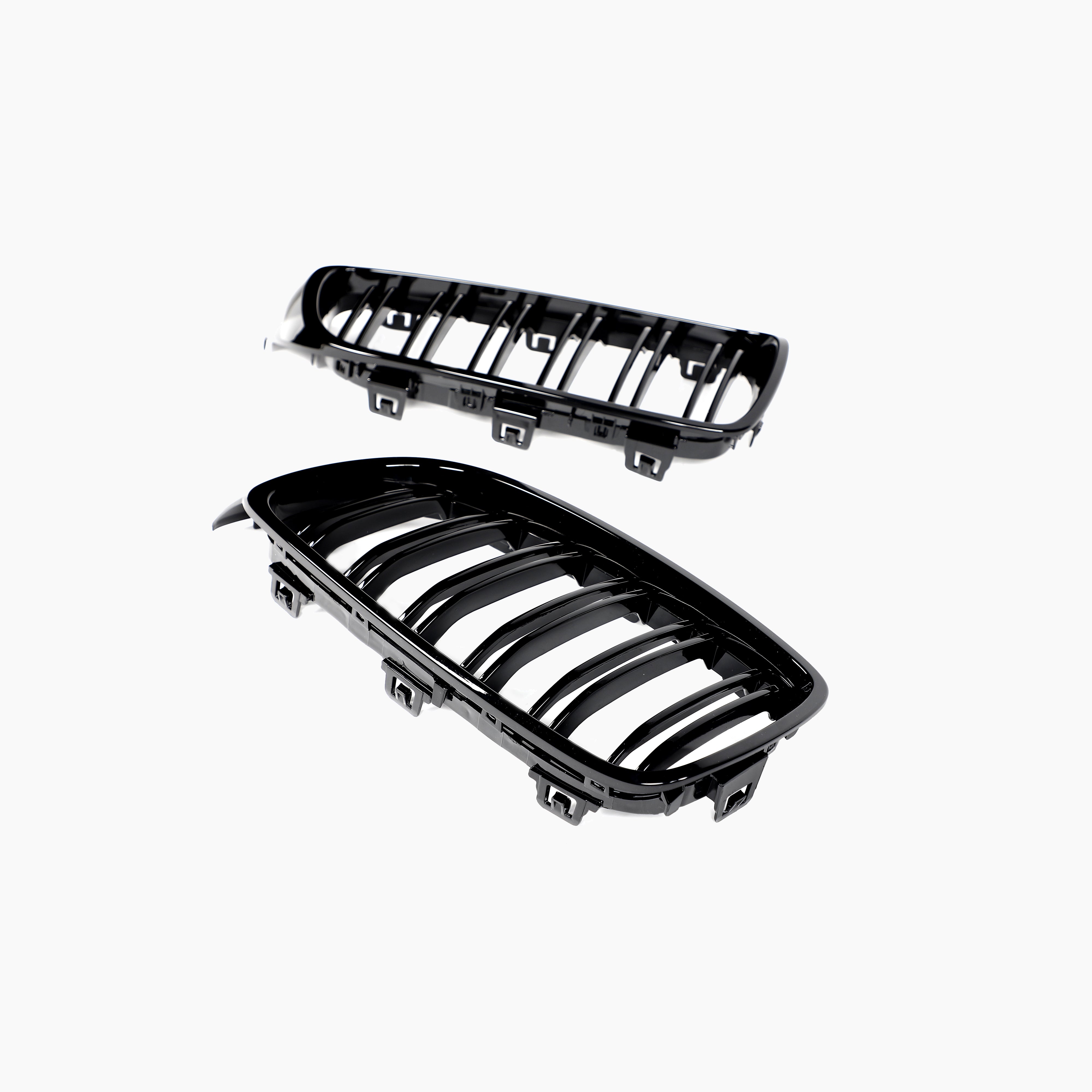 Dual Slat Gloss Black Front Grille For BMW 2 Series F22 Coupe F23 Convertible (2014–2021)