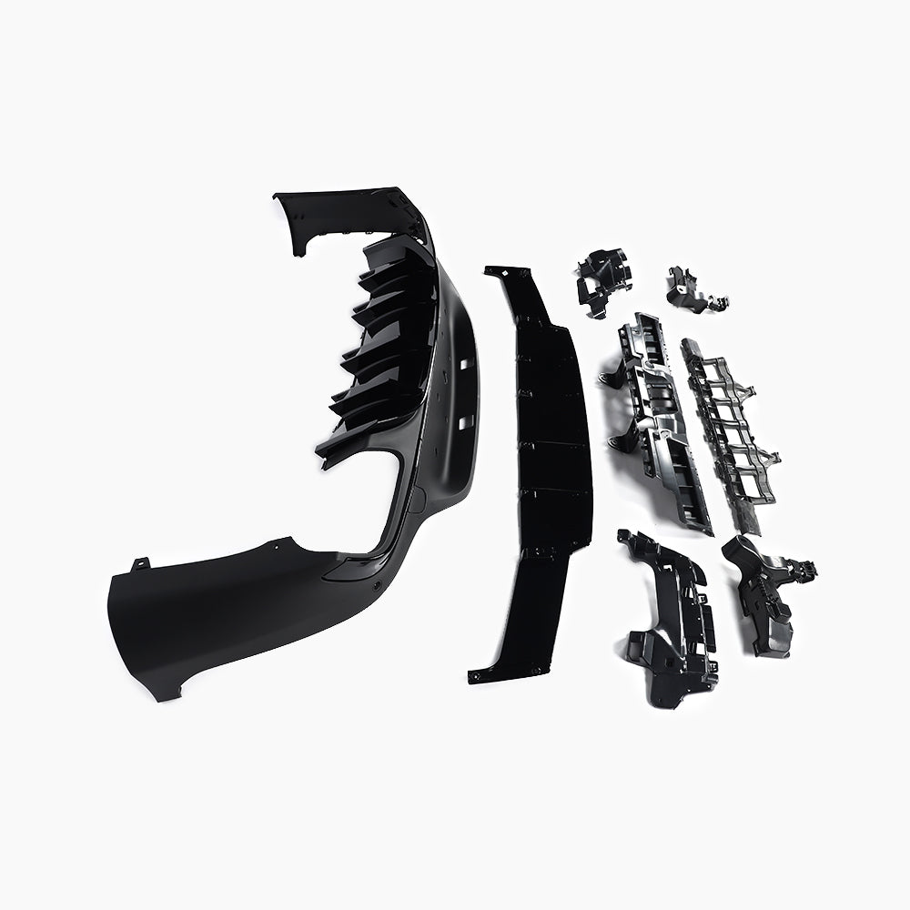 Gloss Black Dual Exhaust Rear Diffuser Kit for Mercedes Benz GLC C253 (Coupé) (2017-2022)