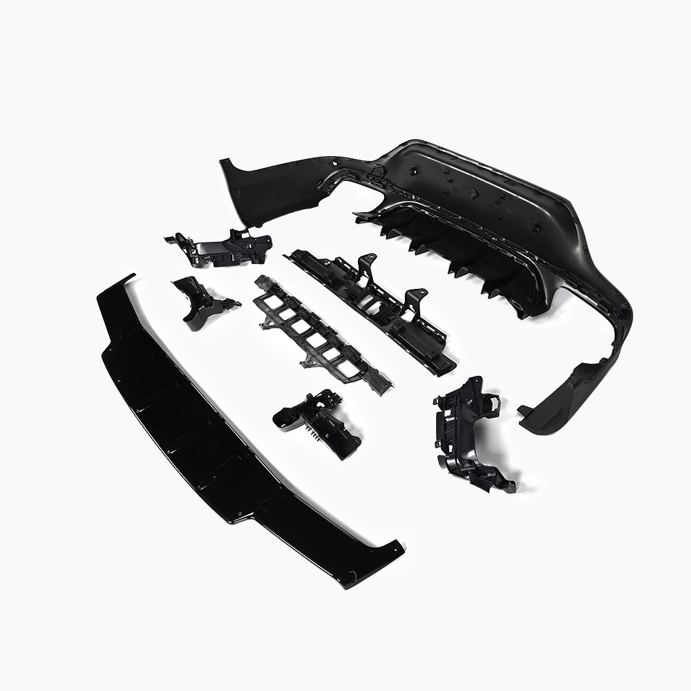 Gloss Black Dual Exhaust Rear Diffuser Kit for Mercedes Benz GLC C253 (Coupé) (2017-2022)
