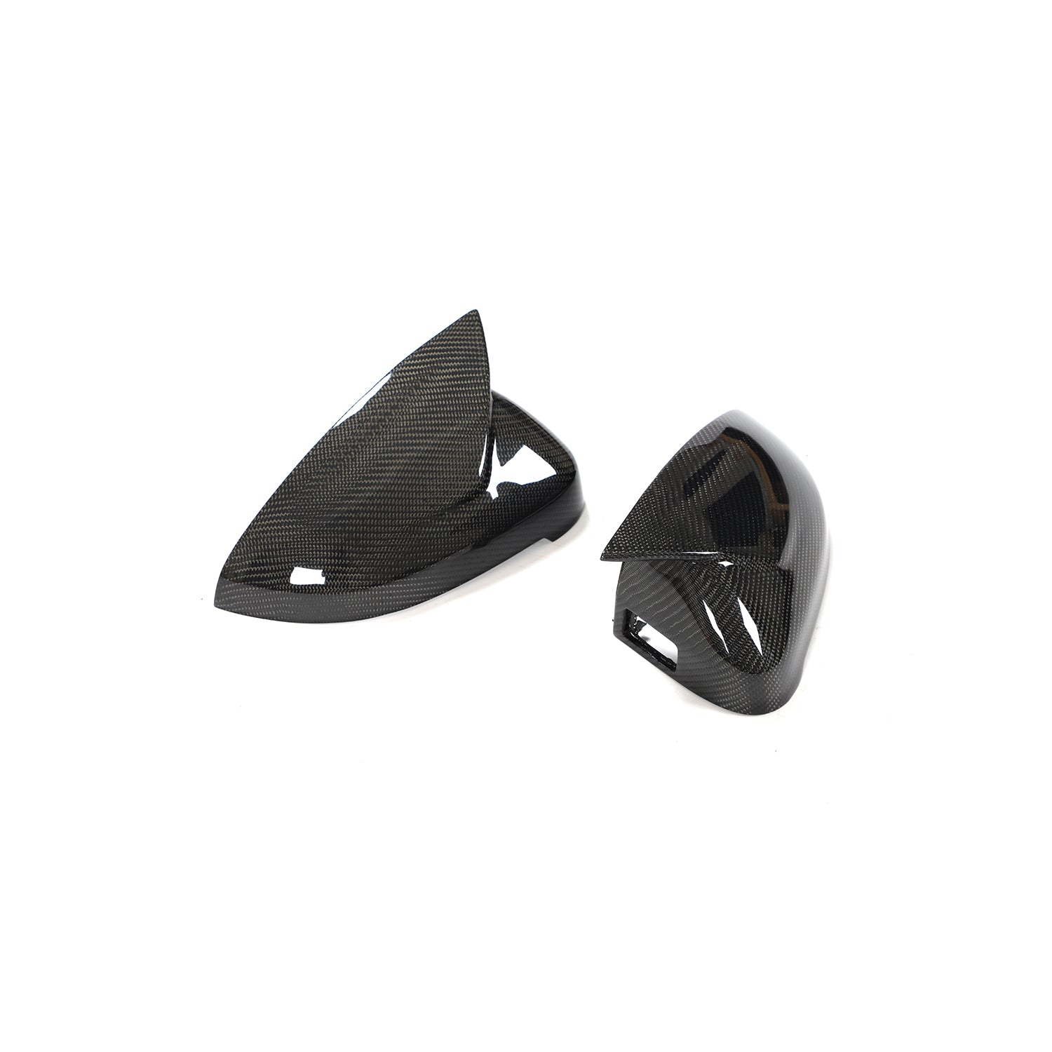 ST Style Carbon Fiber Mirror Caps for Audi A4 / S4 B9 B9.5 (2016-2023) RS4 LCI B9.5 (2019-2024) (With Lane Assist)