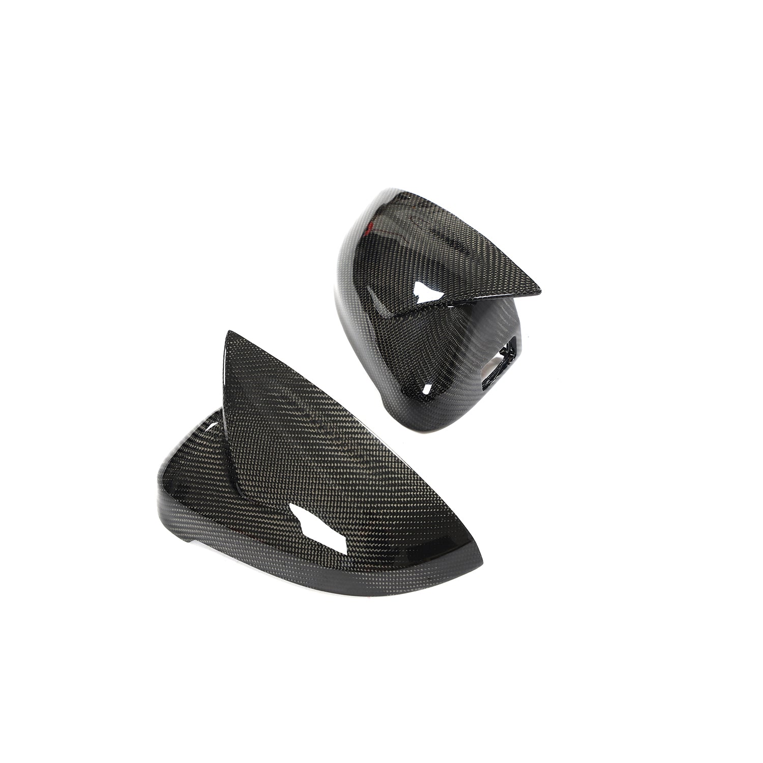 ST Style Carbon Fiber REPLACEMENT Mirror Caps for Audi A4 / S4 B9 B9.5 (2016-2023) RS4 LCI B9.5 (2019-2024) (Without Lane Assist)