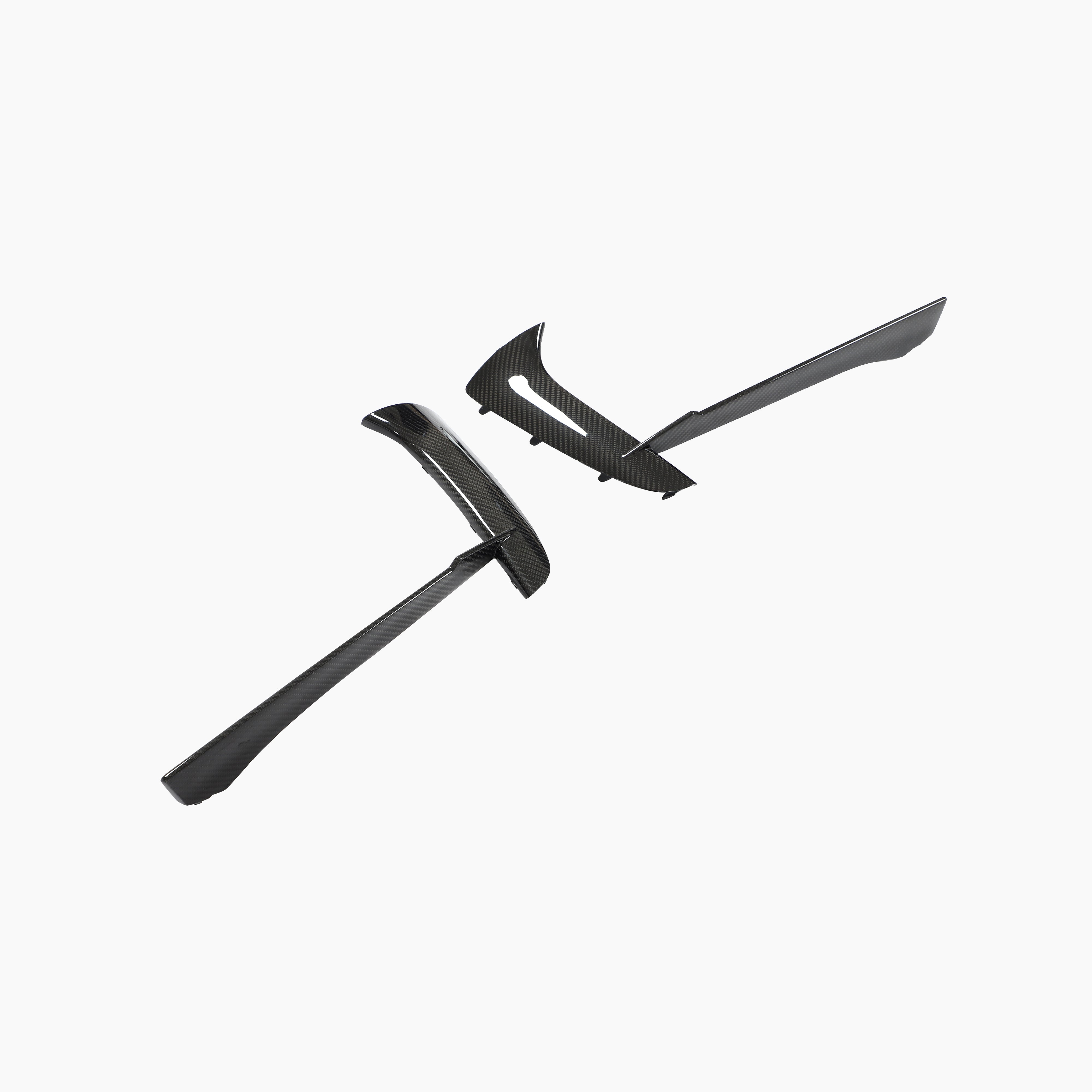 Chevrolet Corvette C8 2020-2022 Front Bumper Canards Replacement Style Carbon Fiber