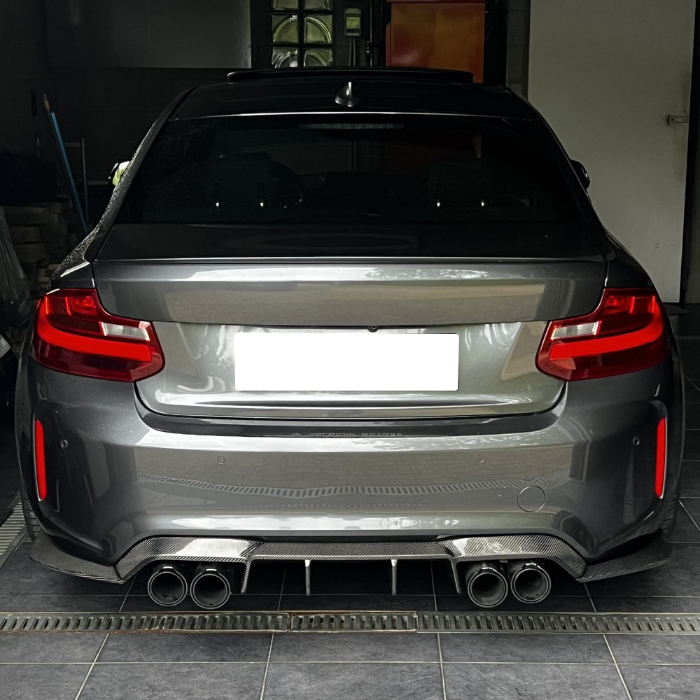 V Style Carbon Fiber Rear Diffuser for 2 Series BMW F87 M2/M2C Coupé (2016-2021)