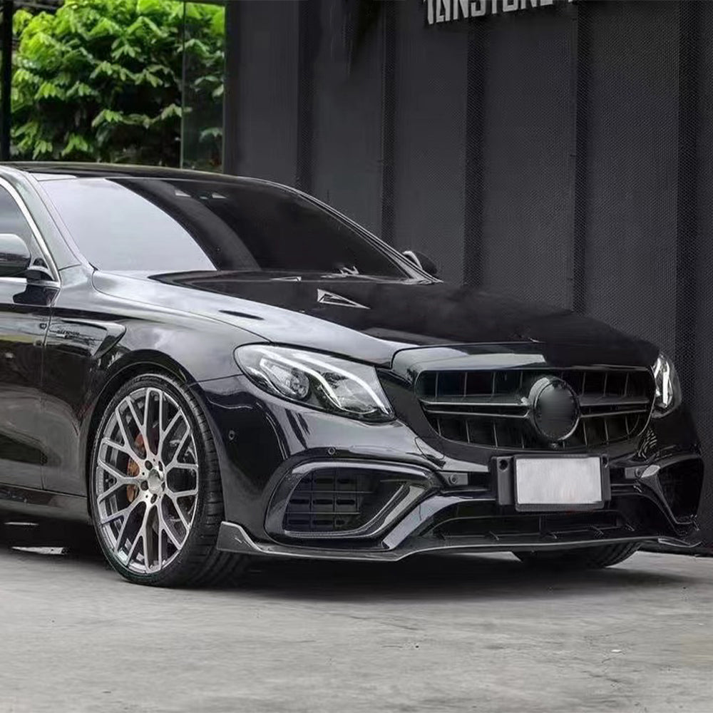 Barbus Style Carbon Fiber Front Lip for Mercedes Benz E63 AMG W213 Pre-Facelift (2017-2020)