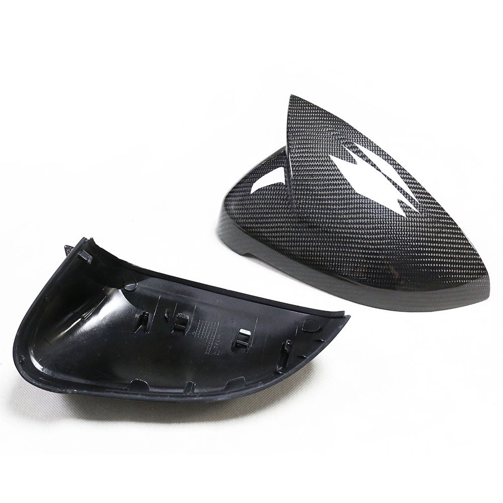 ST Style Carbon Fiber Mirror Caps for Audi A4 / S4 B9 B9.5 (2016-2023) RS4 LCI B9.5 (2019-2024) (Without Lane Assist)