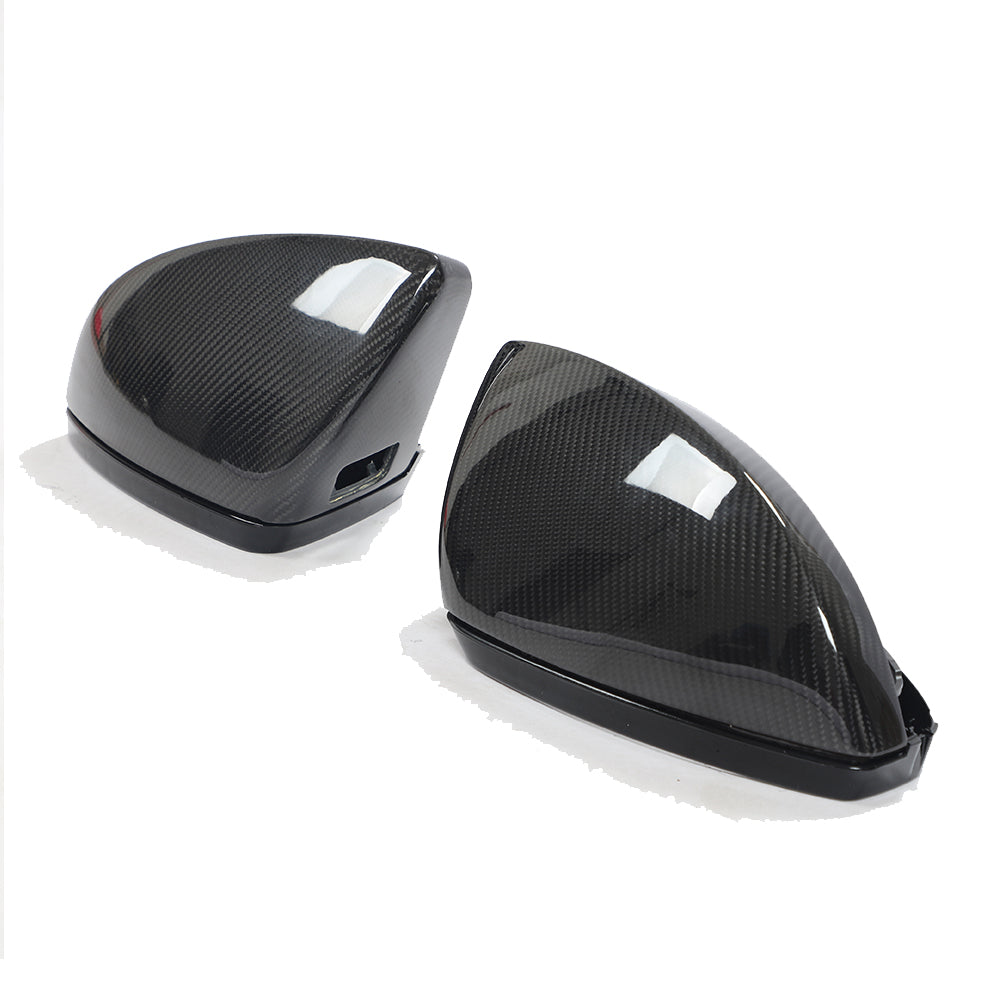 ST Style Carbon Fiber Mirror Caps for Audi A6/S6/RS6 A7/S7/RS7 C8 (2019-2024) (With Lane Assist)
