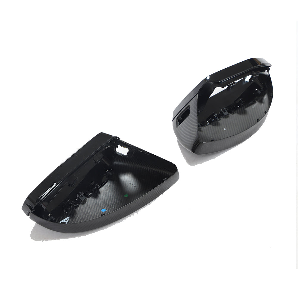 ST Style Carbon Fiber Mirror Caps for Audi A6/S6/RS6 A7/S7/RS7 C8 (2019-2024) (With Lane Assist)