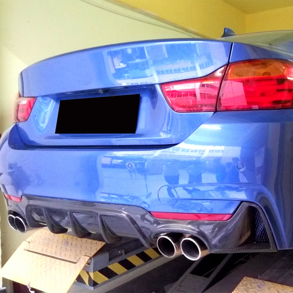 Performance Style Carbon Fiber Rear Diffuser for BMW 4 Series F32/F33/F36 M Sport Quad Exhaust (2014-2020)
