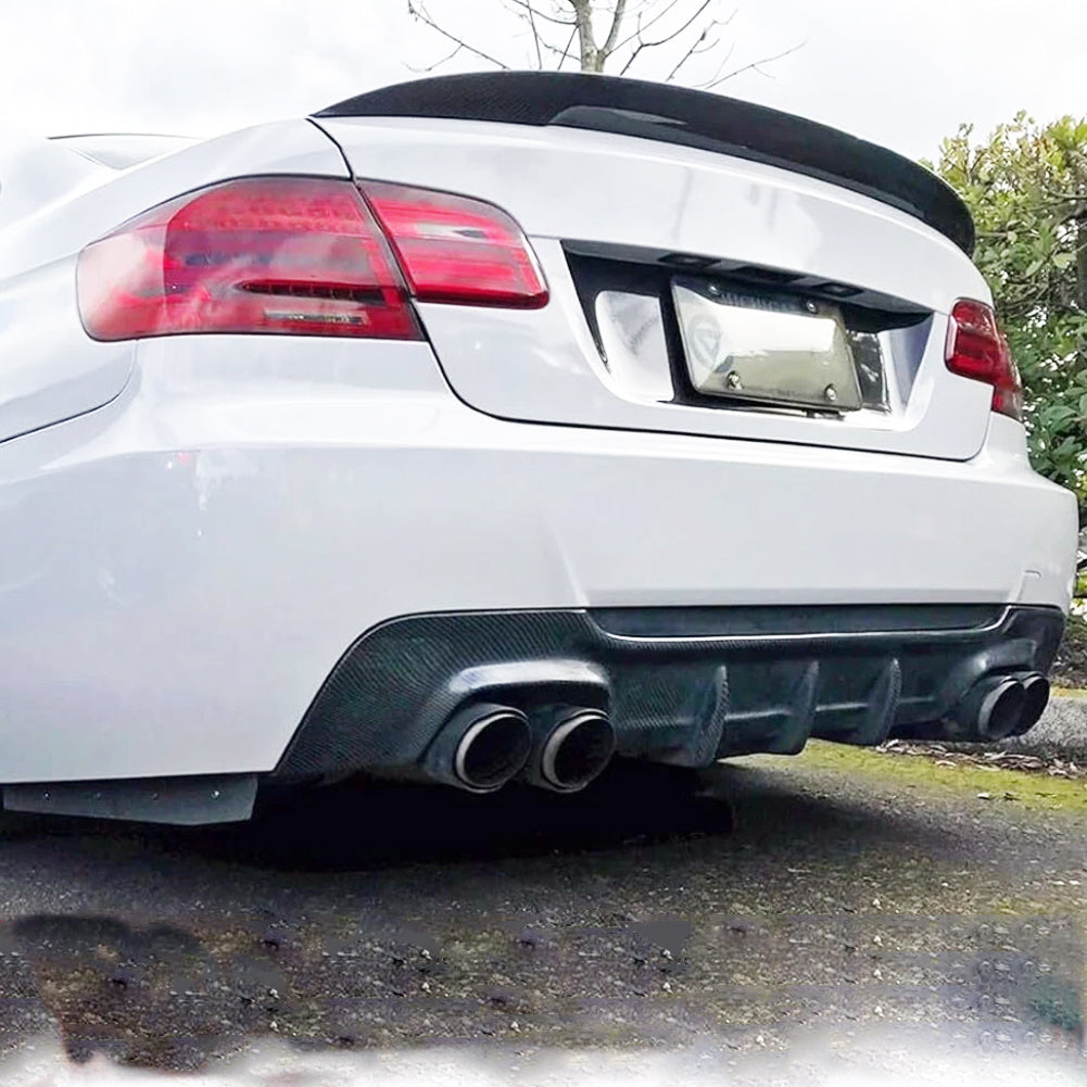 JC Style Carbon Fiber Rear Diffuser for BMW 3 Series E92 LCI M Sport (2010-2013)