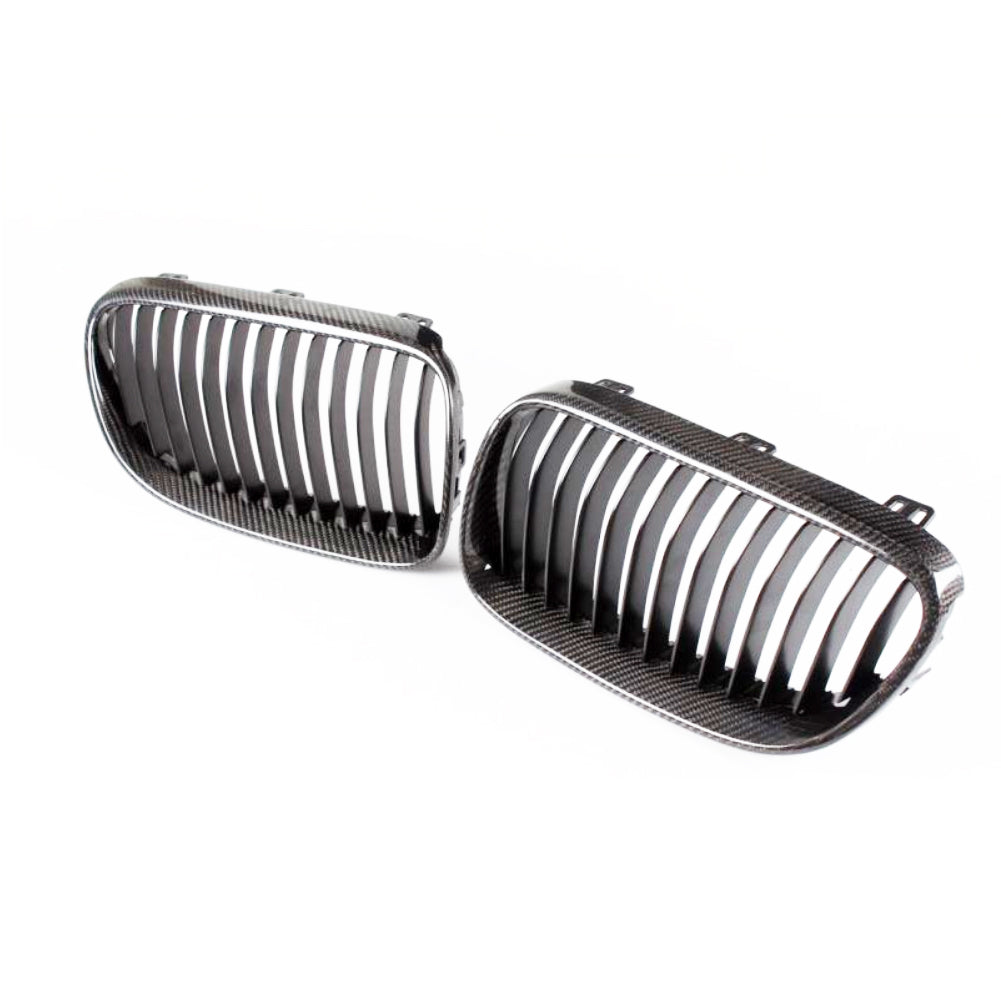 BMW 3 Series E92 LCI Style Carbon Fiber Single Slat Front Grille