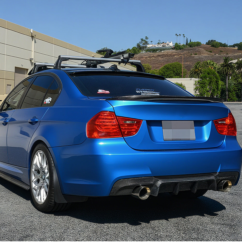 V Style Carbon Fiber Rear Diffuser for BMW 3 Series E90 M Sport (2005-2012)
