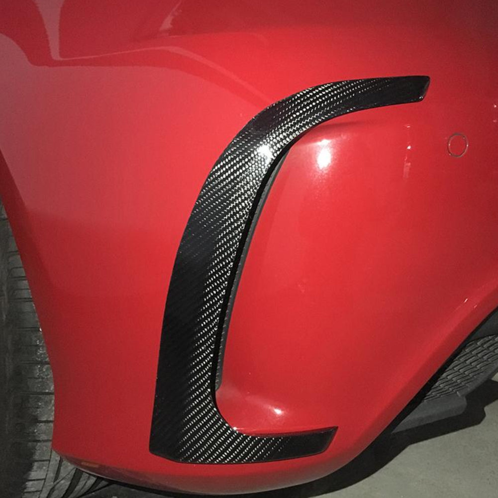 Mercedes Benz A45 AMG Carbon Fiber Rear Bumper Vents- installed on car