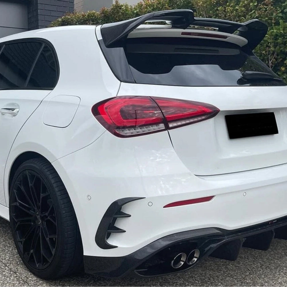 Mercedes Benz A45 Carbon Fiber Rear Canards- installed on car