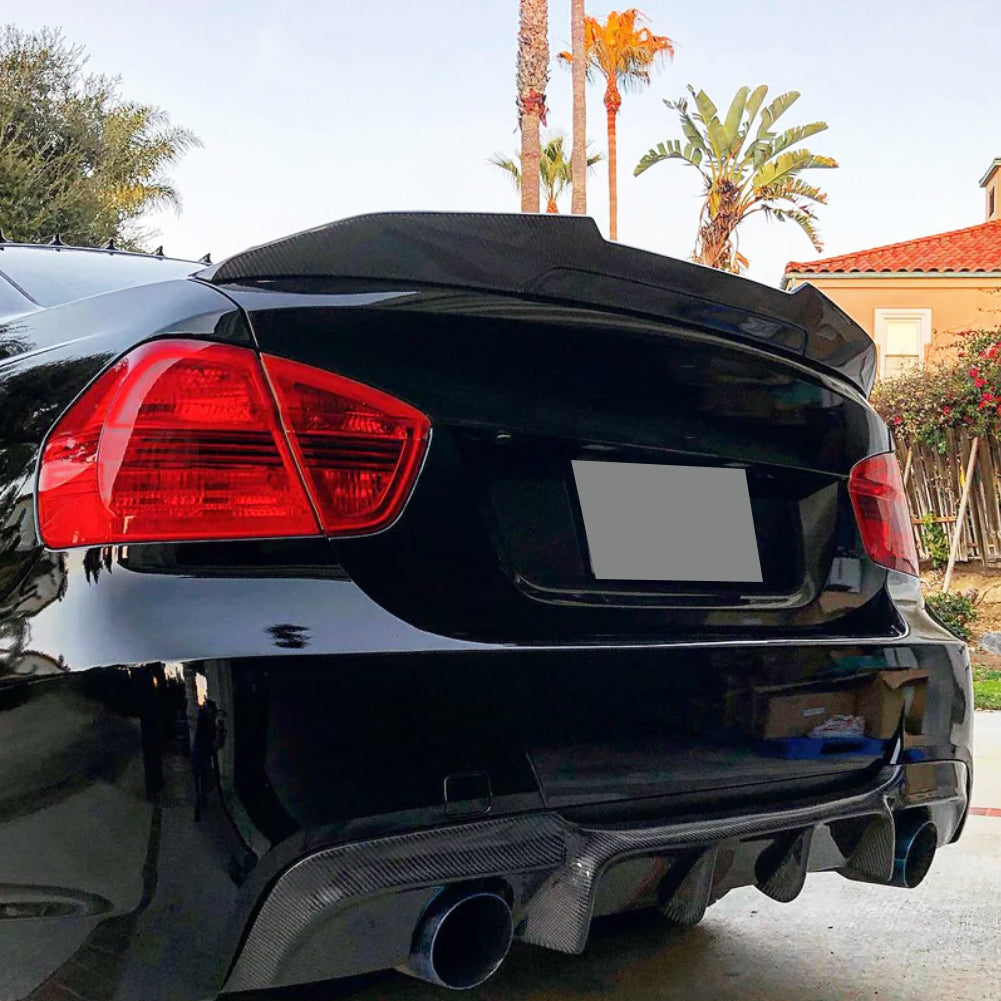 PSM Style Carbon Fiber Trunk Spoiler for BMW 3 Series E90 (2005-2012)