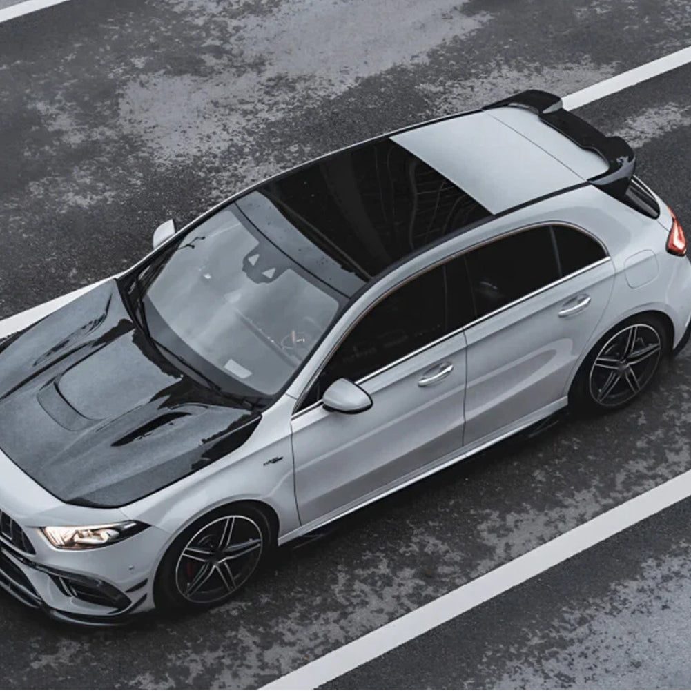 Mercedes Benz A-Class W177 Carbon Fiber Trunk Spoiler -installed on car